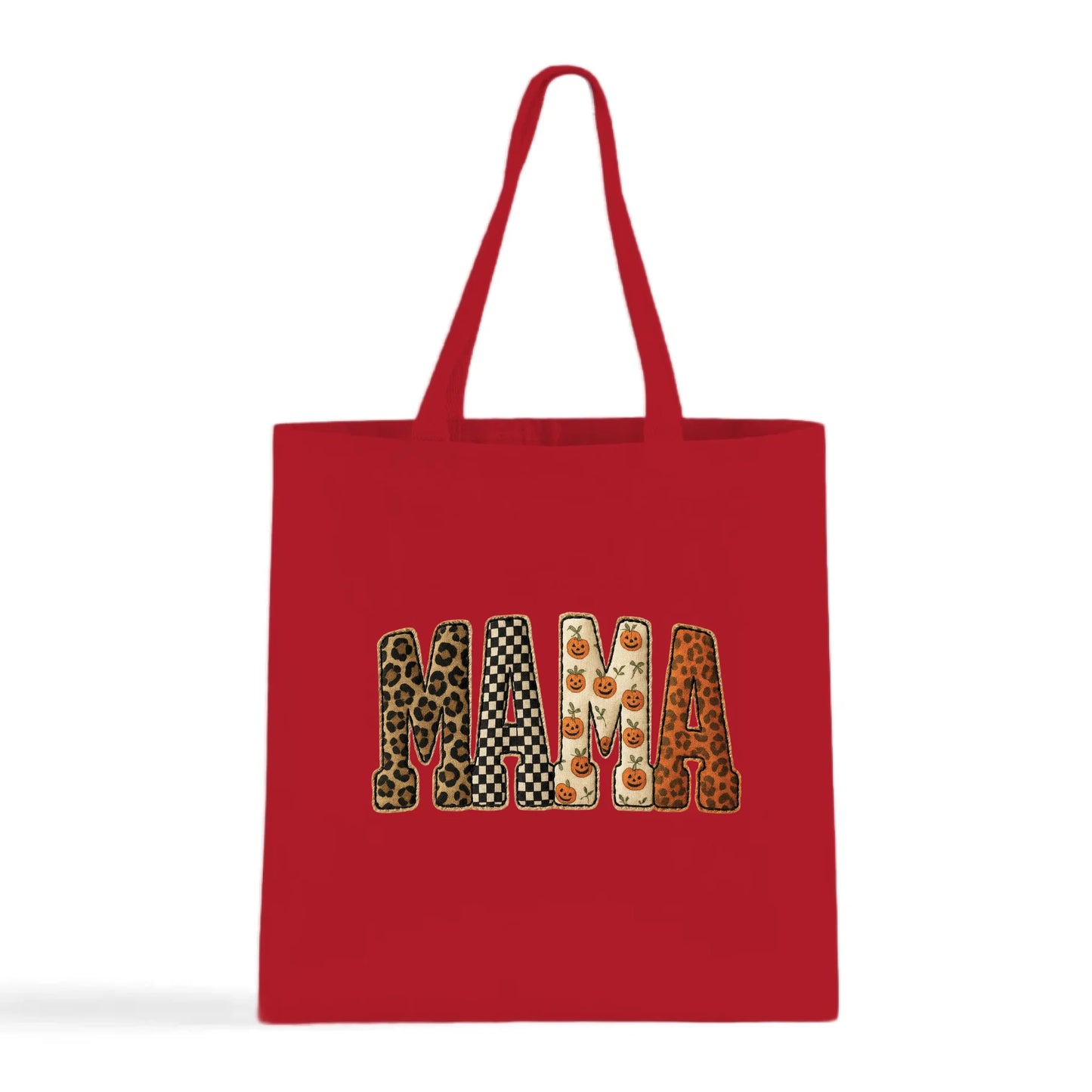 Fall Patchwork "MAMA" Tote Bag
