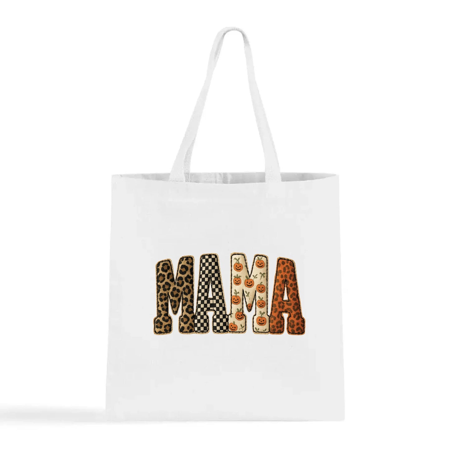 Fall Patchwork "MAMA" Tote Bag