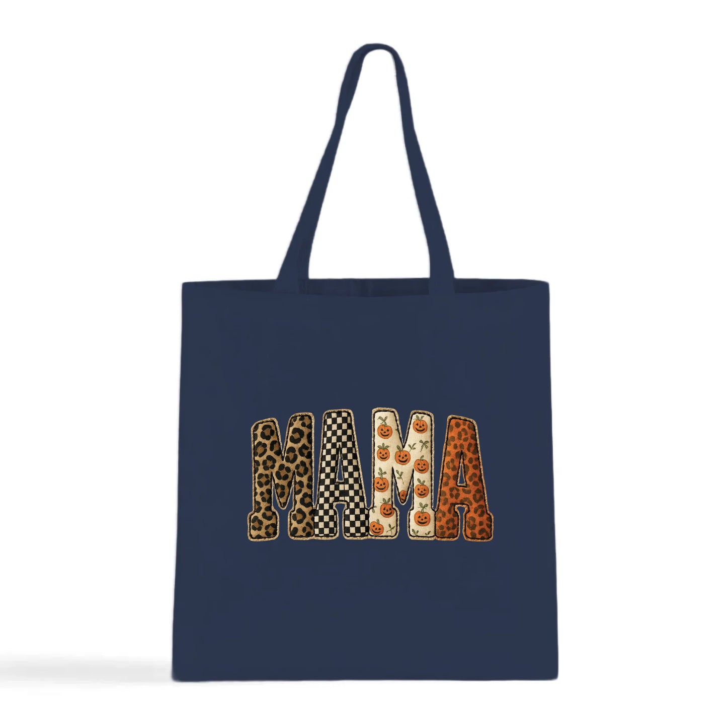Fall Patchwork "MAMA" Tote Bag