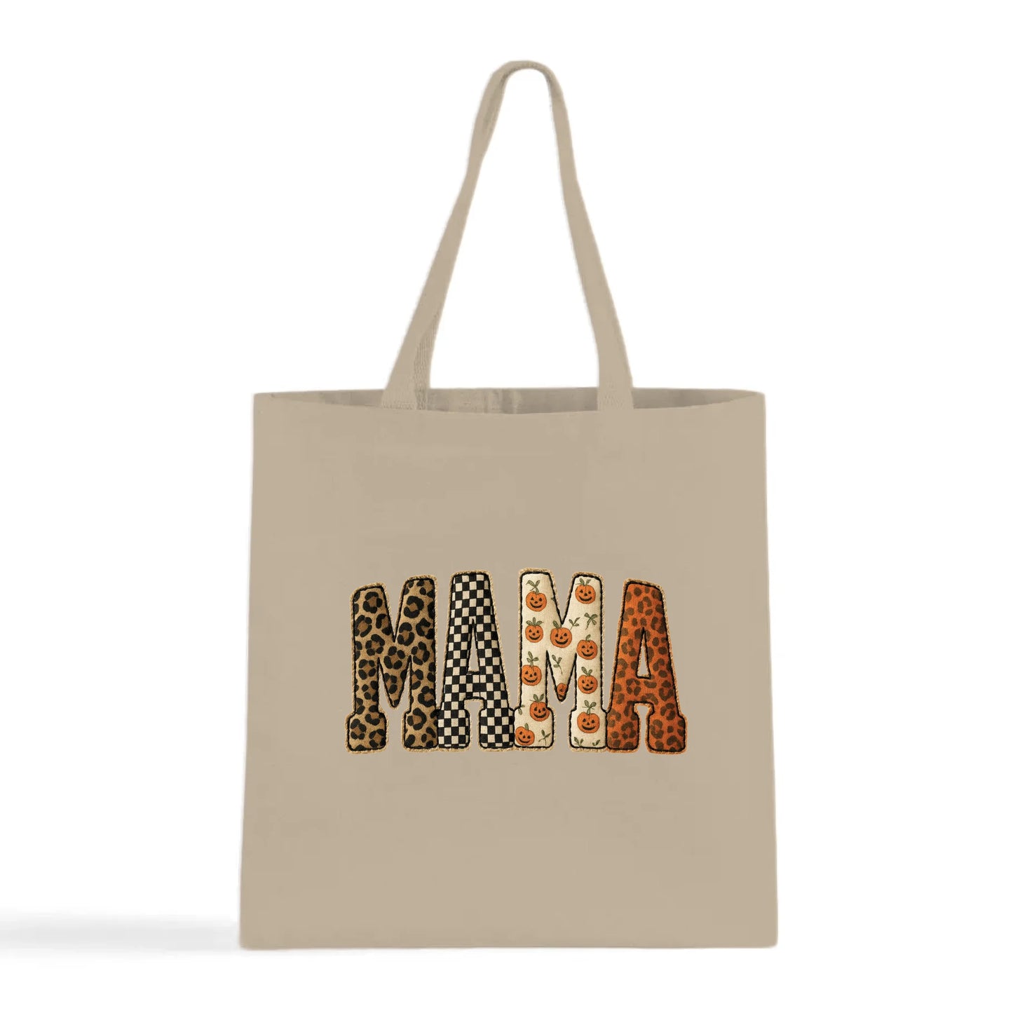 Fall Patchwork "MAMA" Tote Bag
