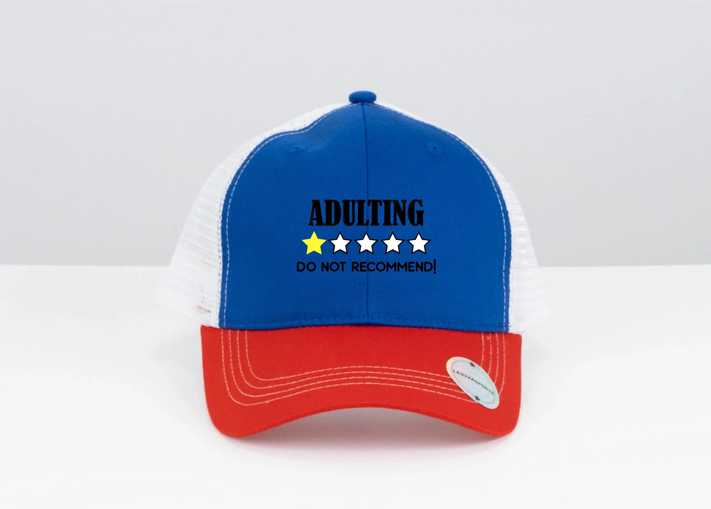 Royal Blue, Red Visor, White