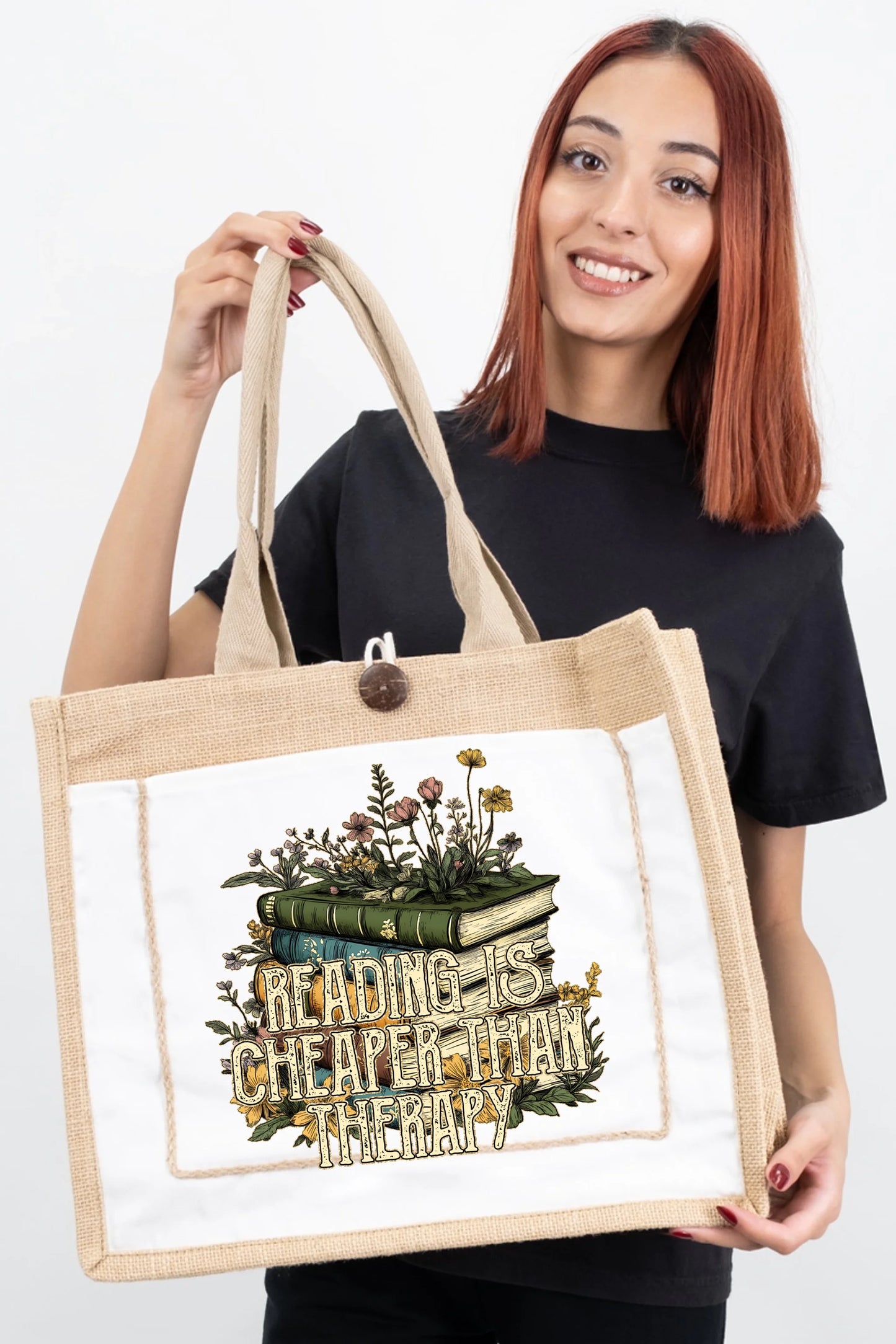 Reading is Cheaper than Therapy Tote Bag