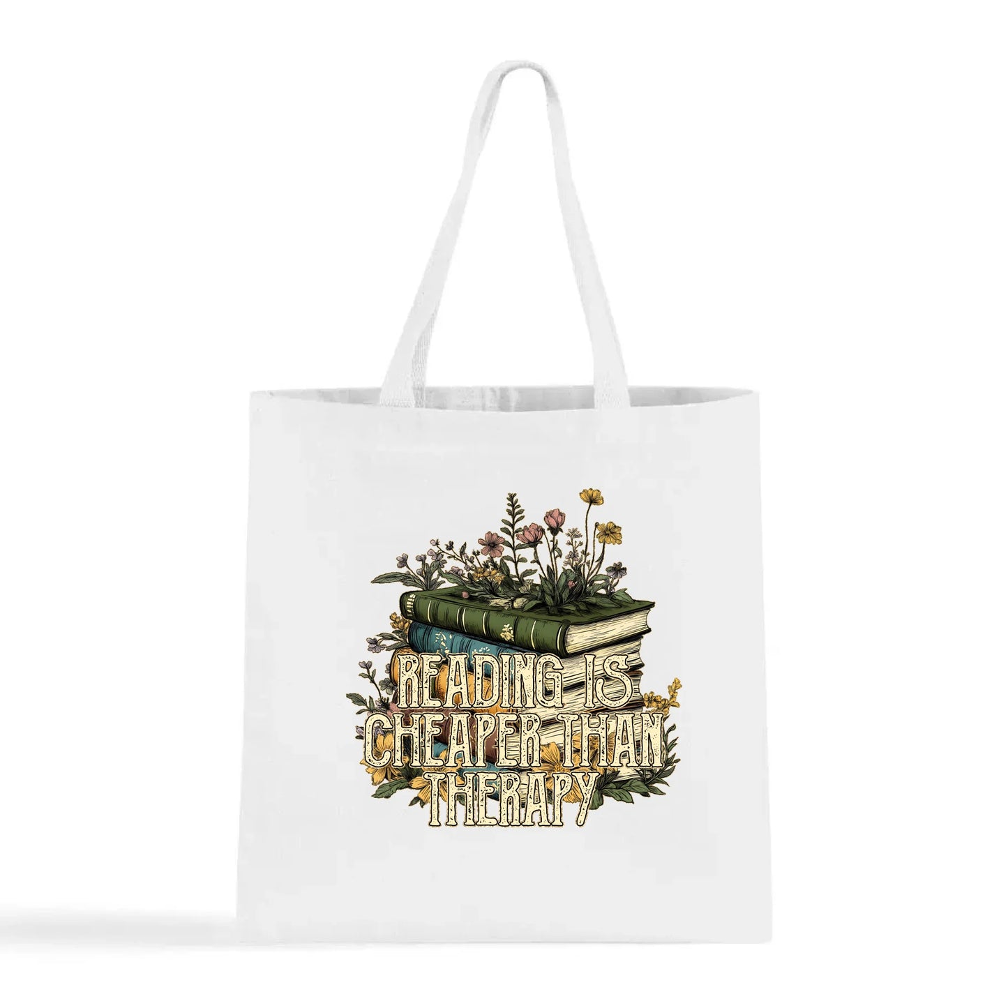 Reading is Cheaper than Therapy Tote Bag