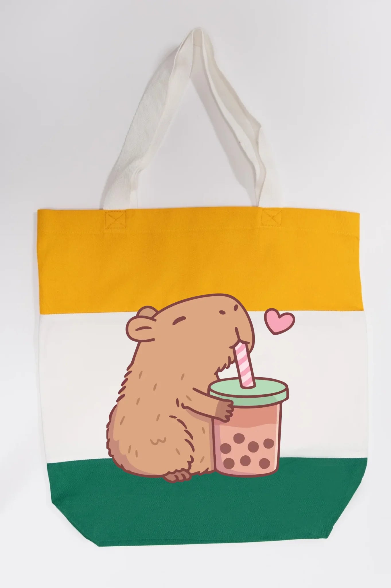 Capybara Loves Boba Tea Tote Bag