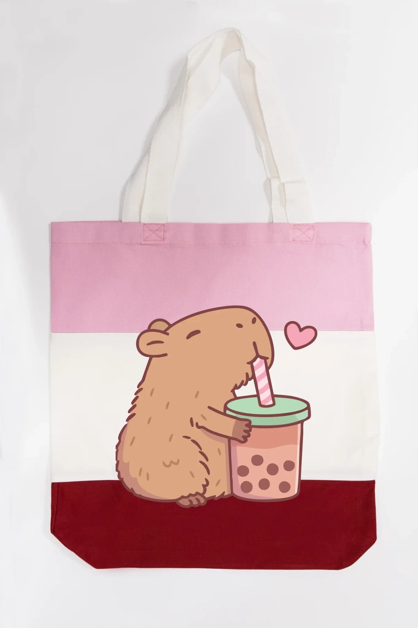 Capybara Loves Boba Tea Tote Bag