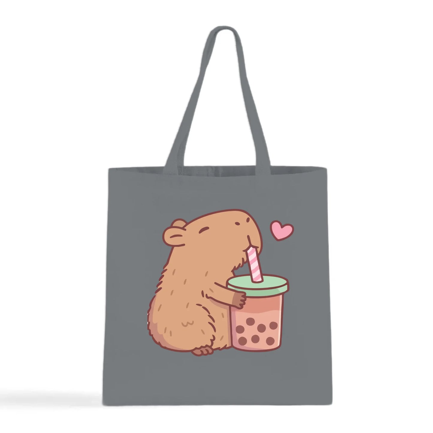 Capybara Loves Boba Tea Tote Bag
