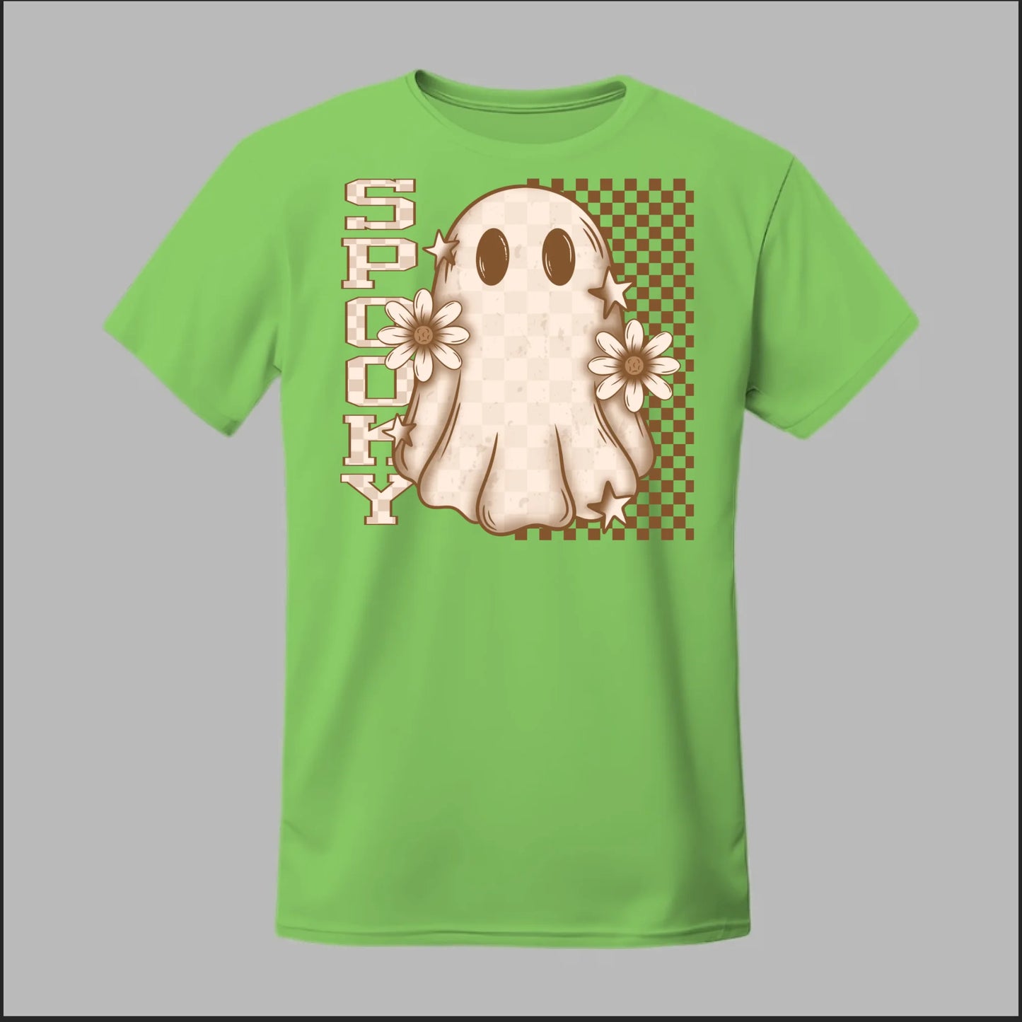 Spooky Checkered Ghost Tee
