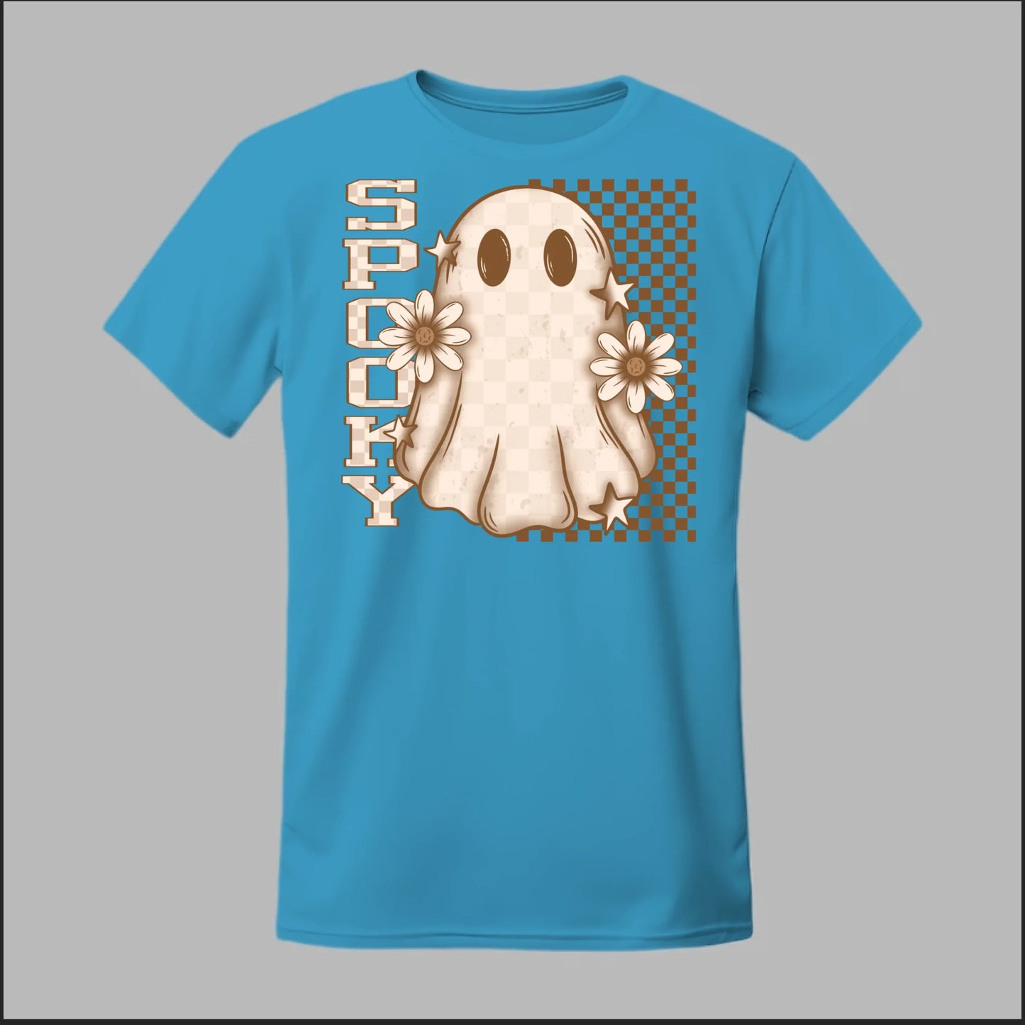Spooky Checkered Ghost Tee