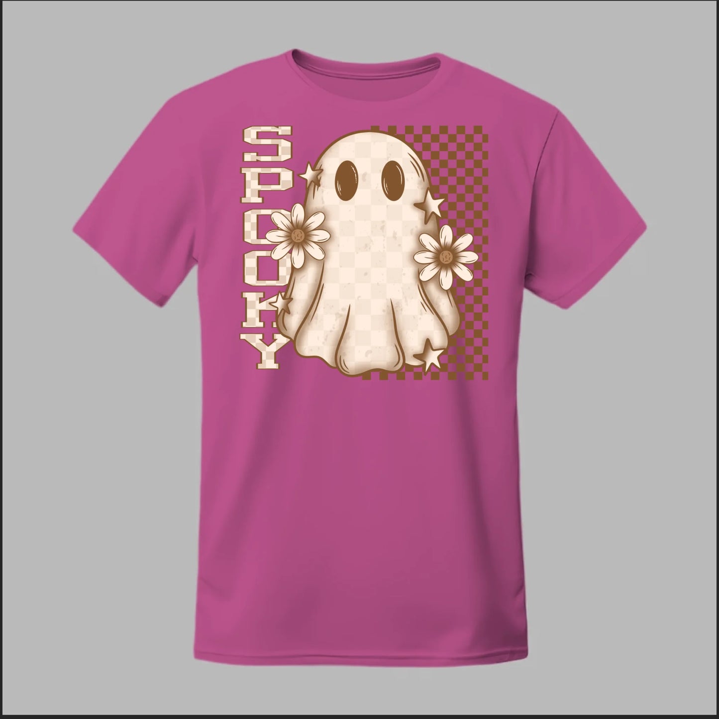 Spooky Checkered Ghost Tee