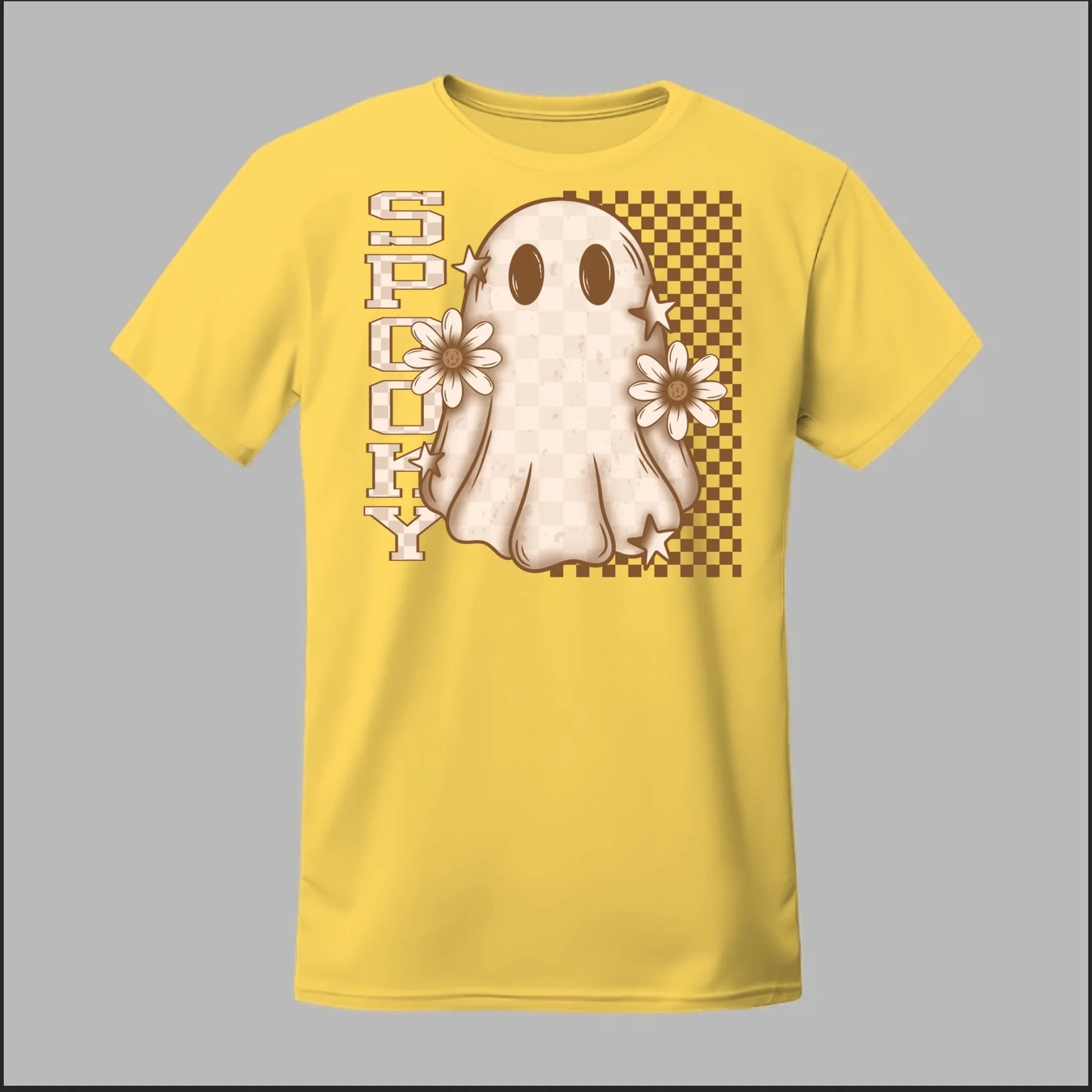 Spooky Checkered Ghost Tee