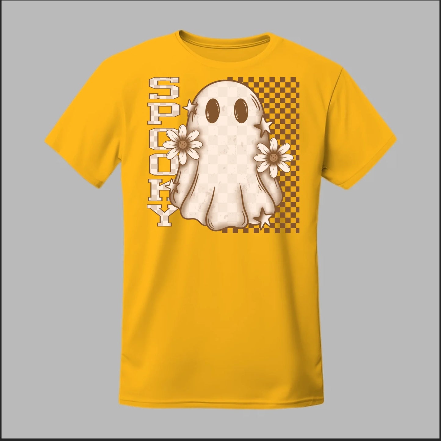 Spooky Checkered Ghost Tee