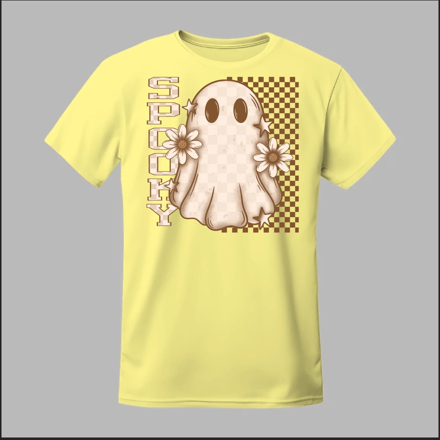 Spooky Checkered Ghost Tee