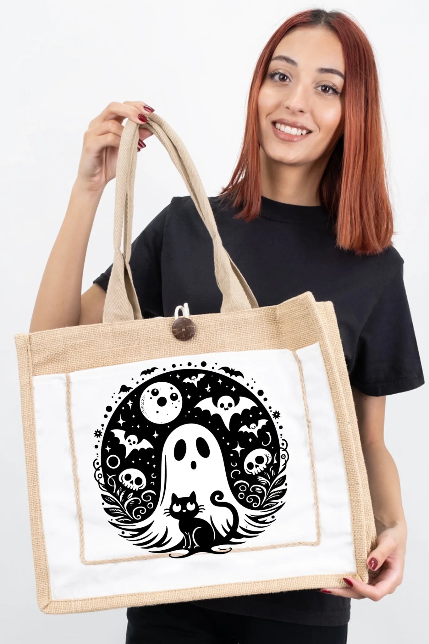 Black Cat Spooky Night Tote Bag