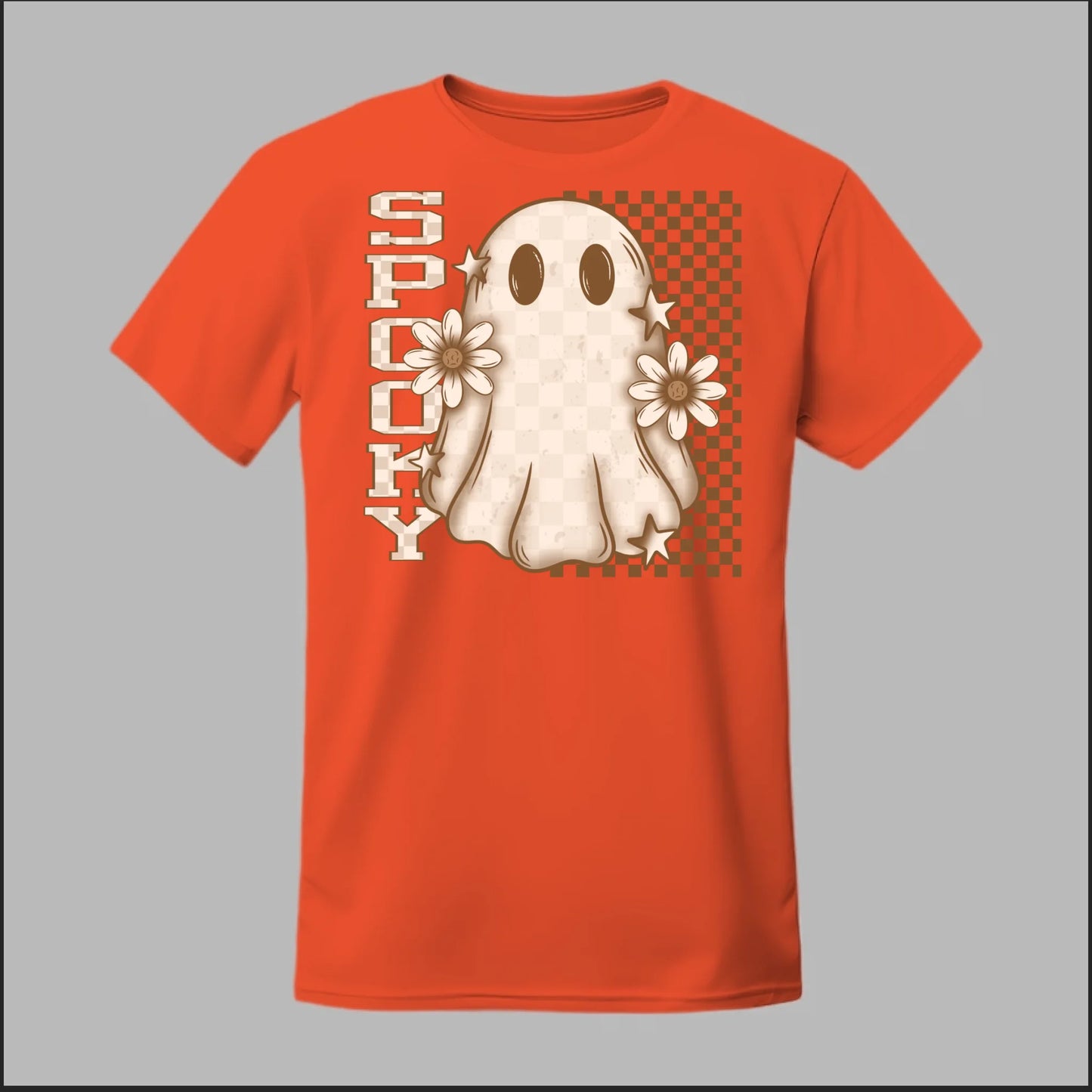 Spooky Checkered Ghost Tee