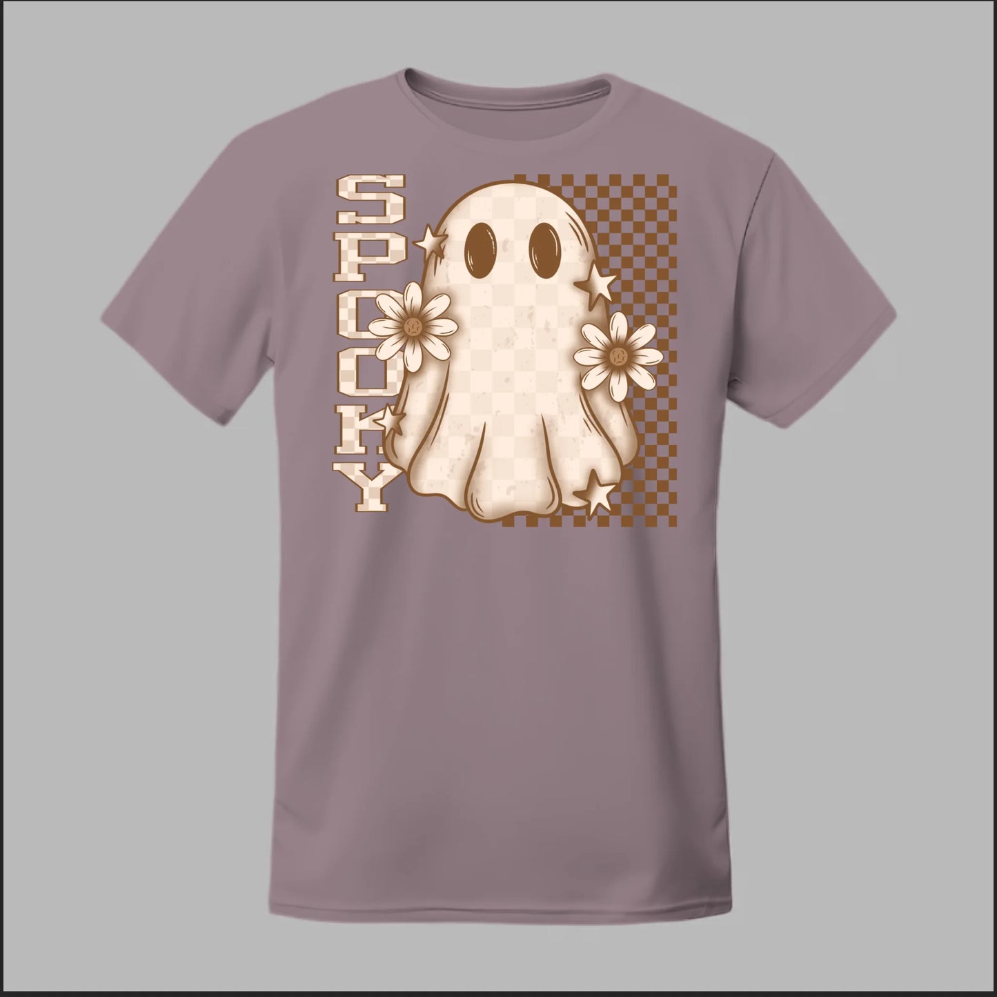 Spooky Checkered Ghost Tee