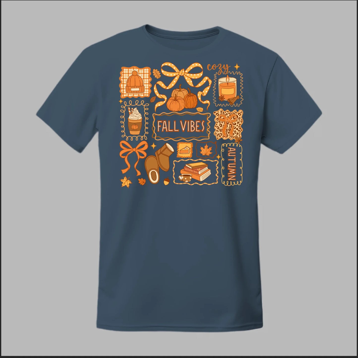 Front Heather Navy