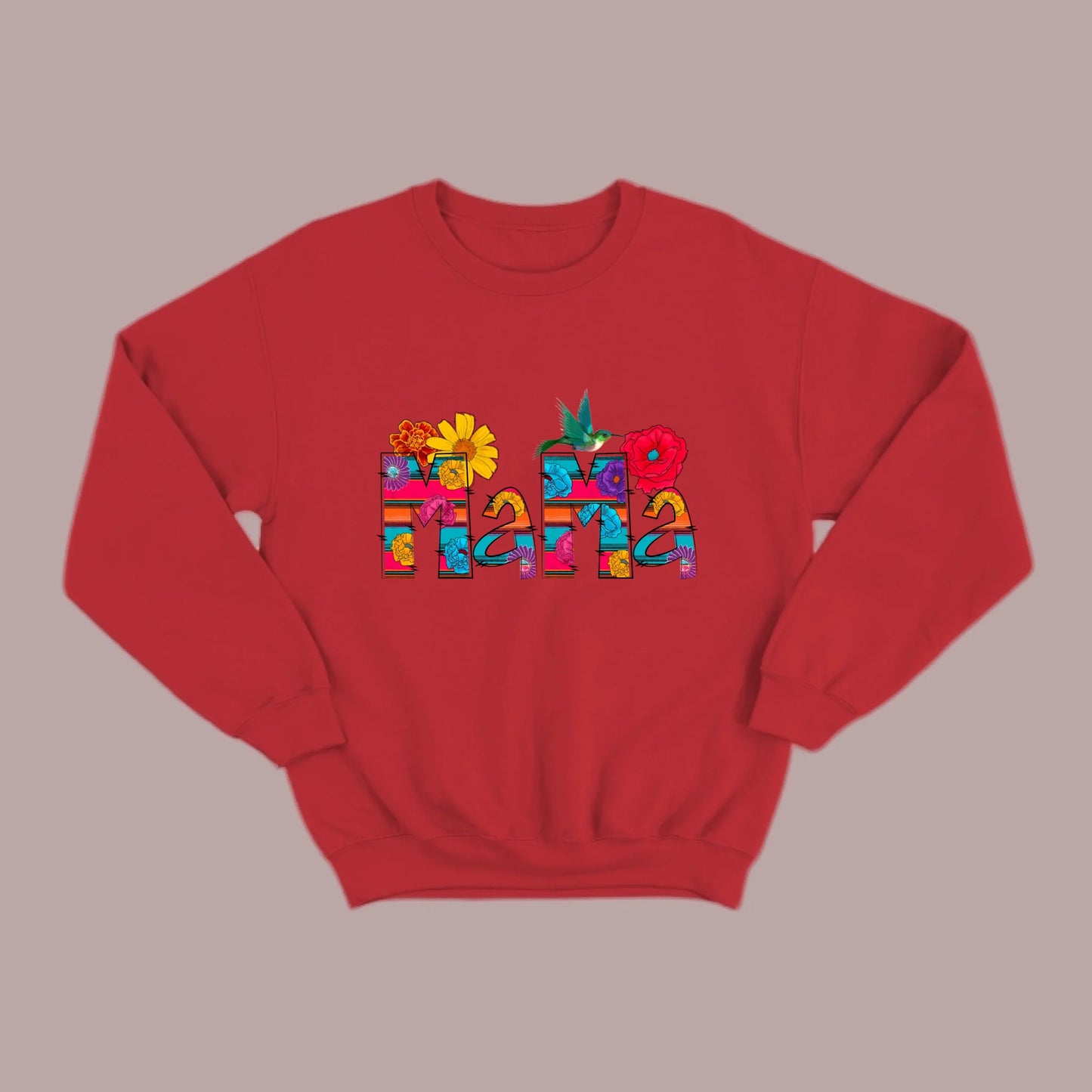 Vibrant Floral Serape Mama Sweatshirt