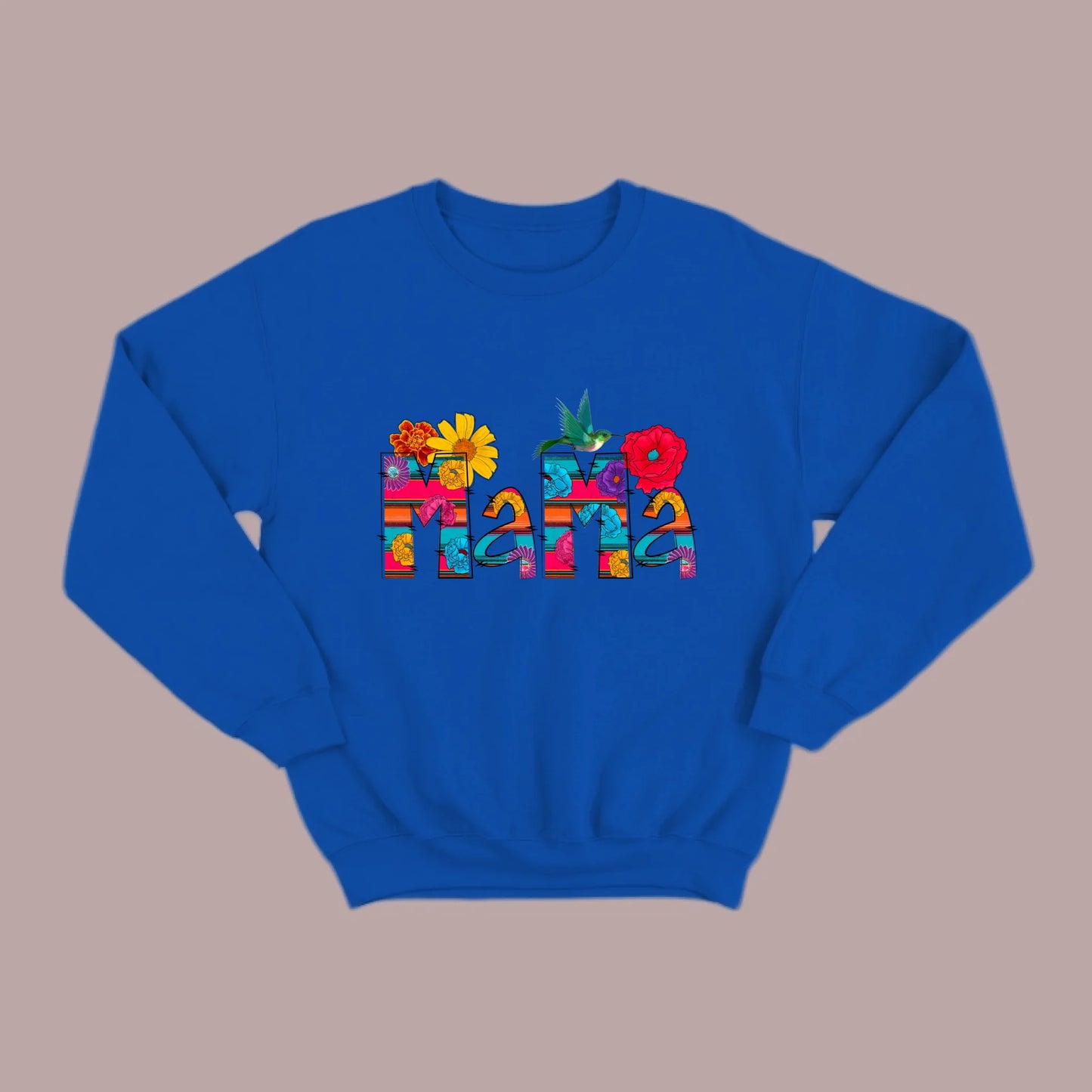 Vibrant Floral Serape Mama Sweatshirt