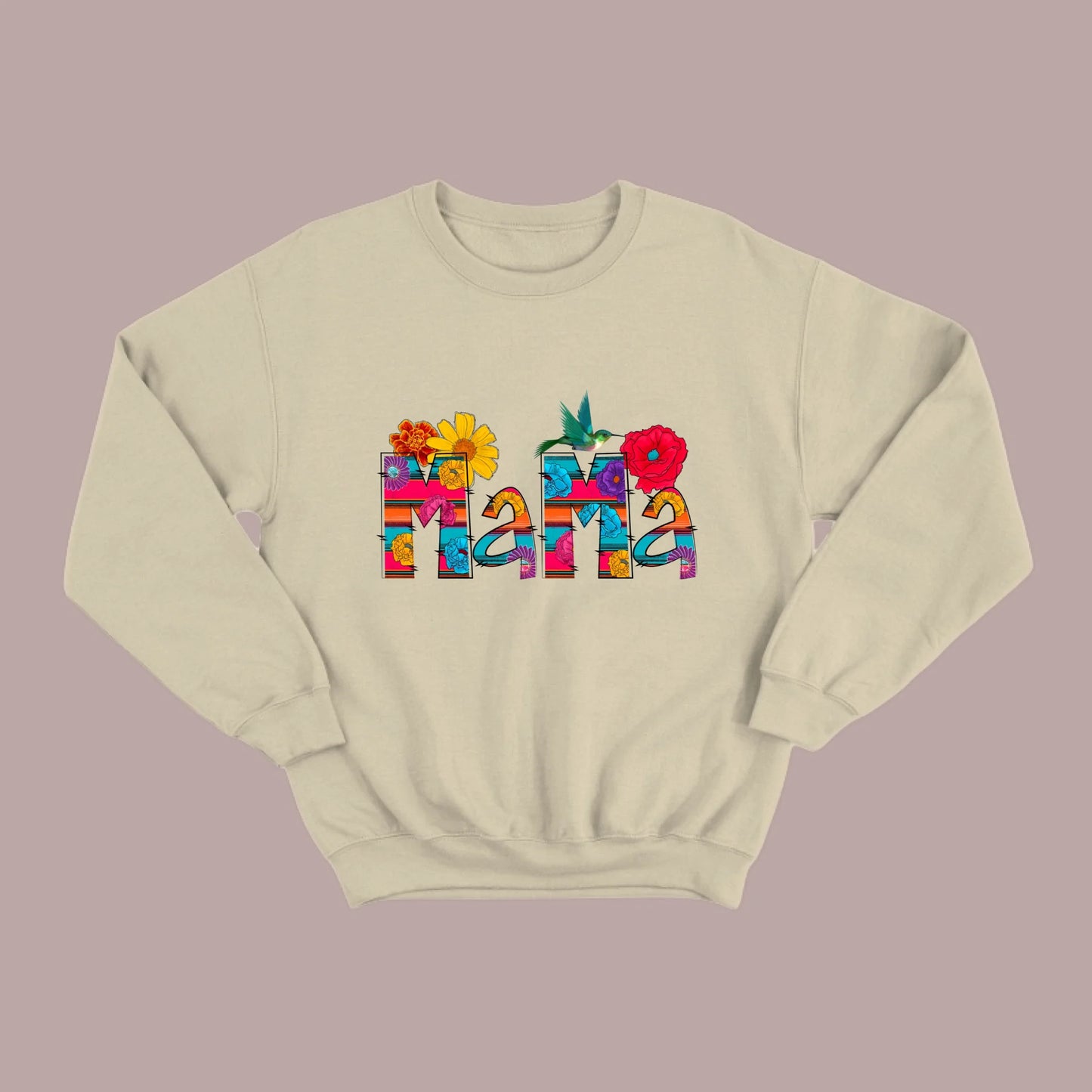 Vibrant Floral Serape Mama Sweatshirt