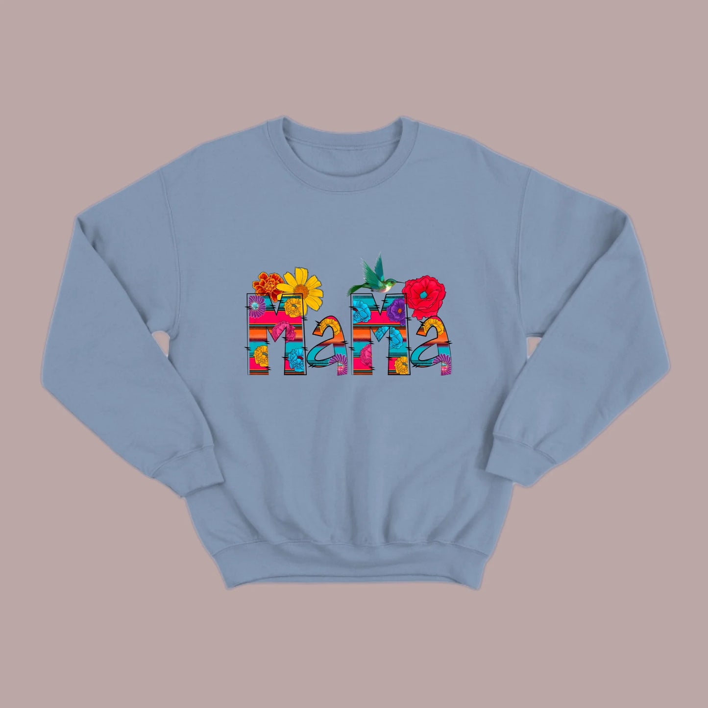 Vibrant Floral Serape Mama Sweatshirt
