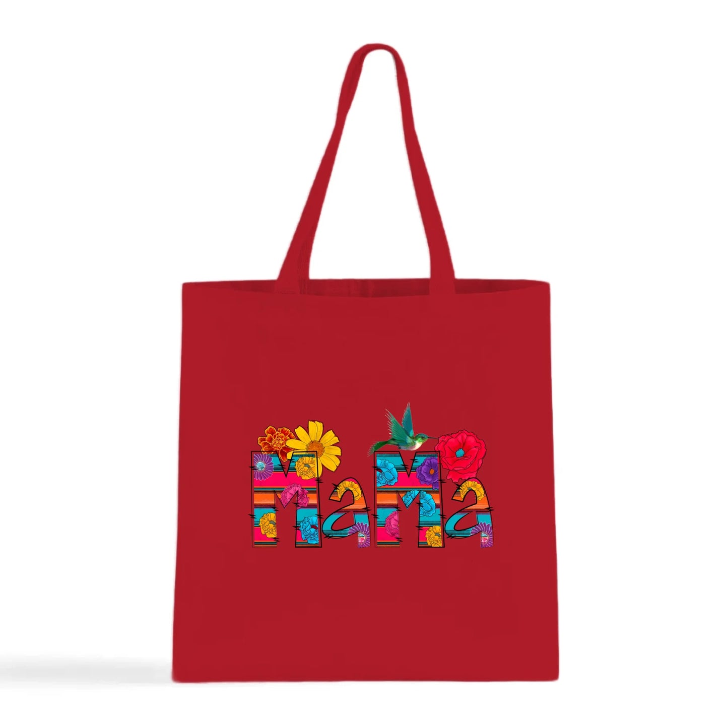 Vibrant Floral Serape Mama Tote Bag