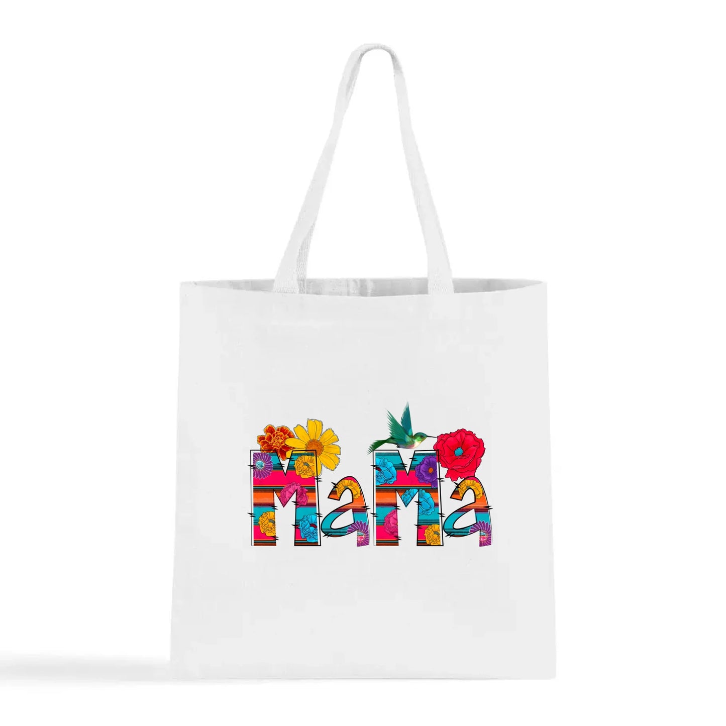 Vibrant Floral Serape Mama Tote Bag