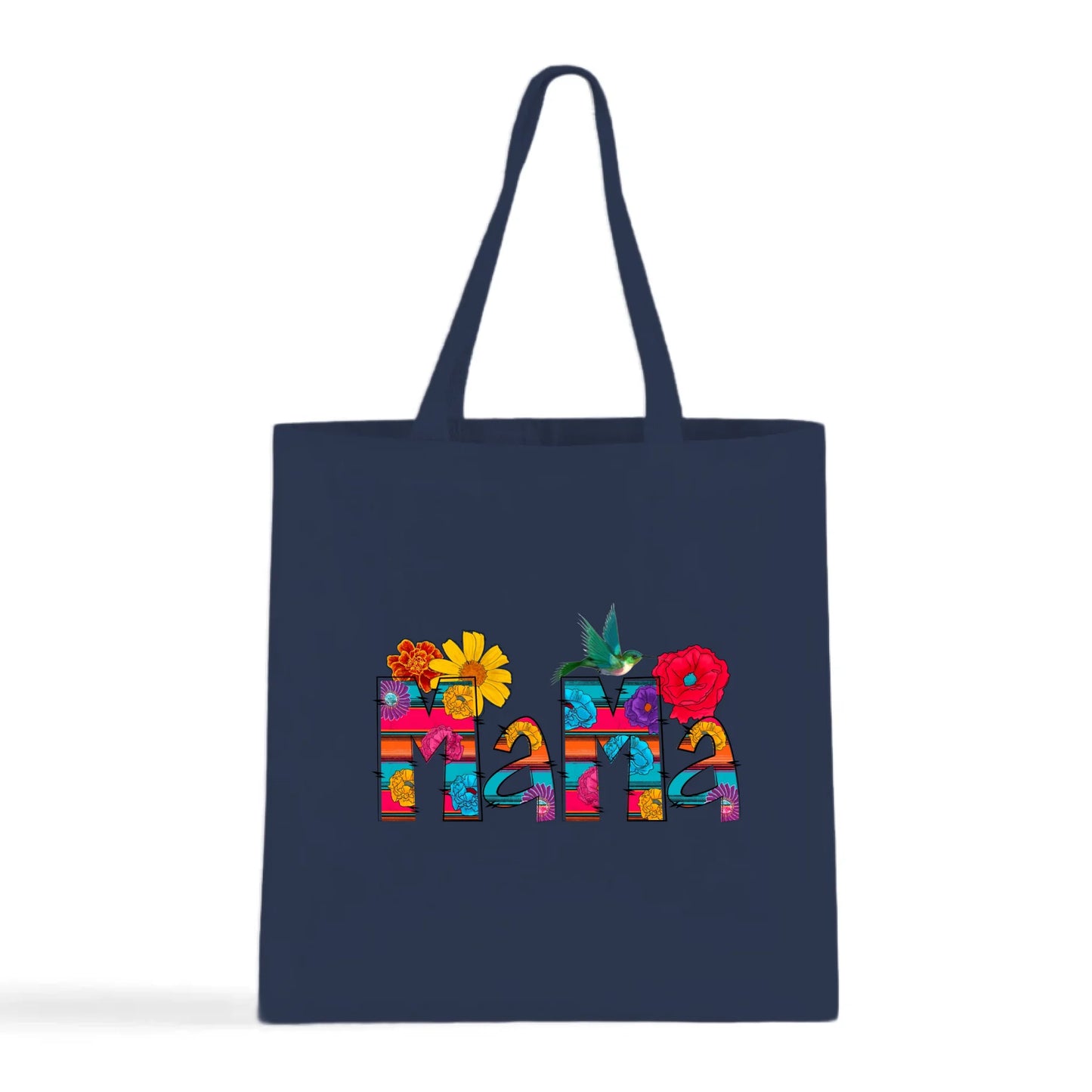 Vibrant Floral Serape Mama Tote Bag