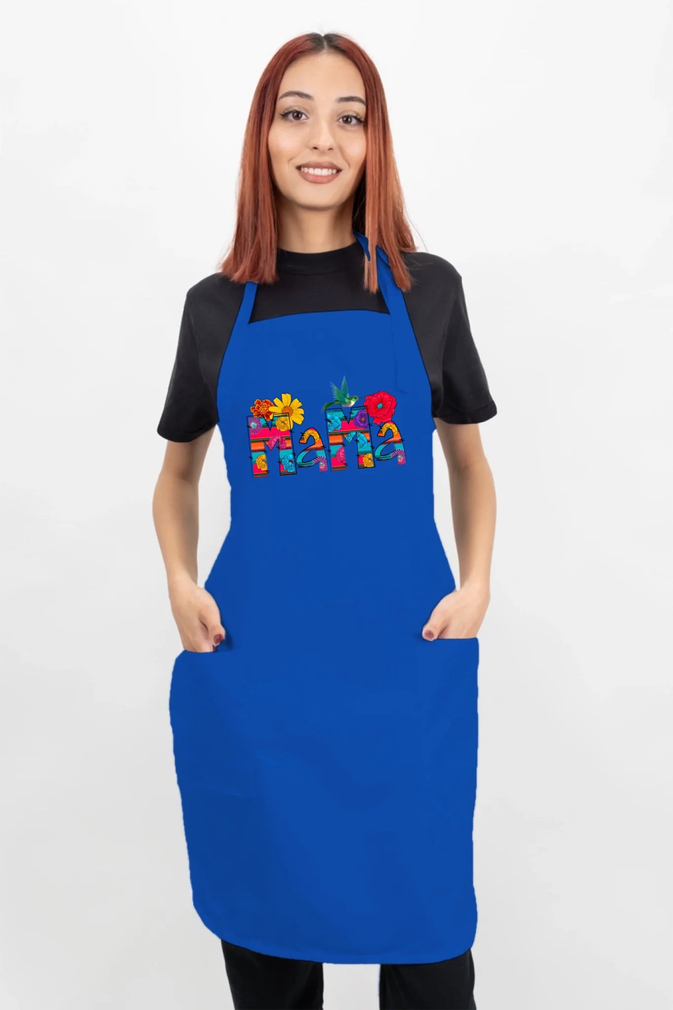 Vibrant Floral Serape Mama Apron
