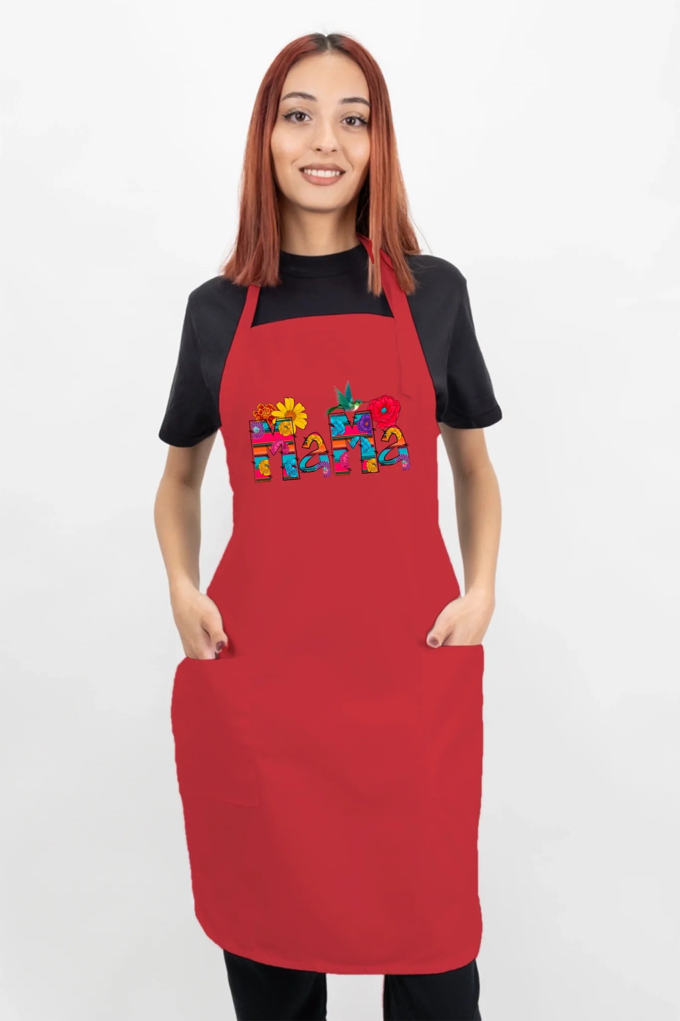 Vibrant Floral Serape Mama Apron