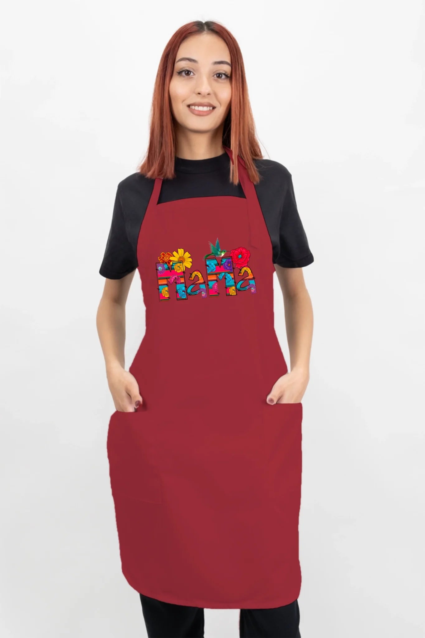 Vibrant Floral Serape Mama Apron