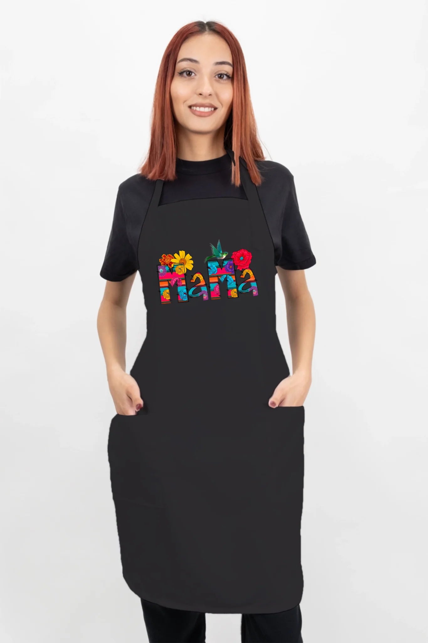 Vibrant Floral Serape Mama Apron