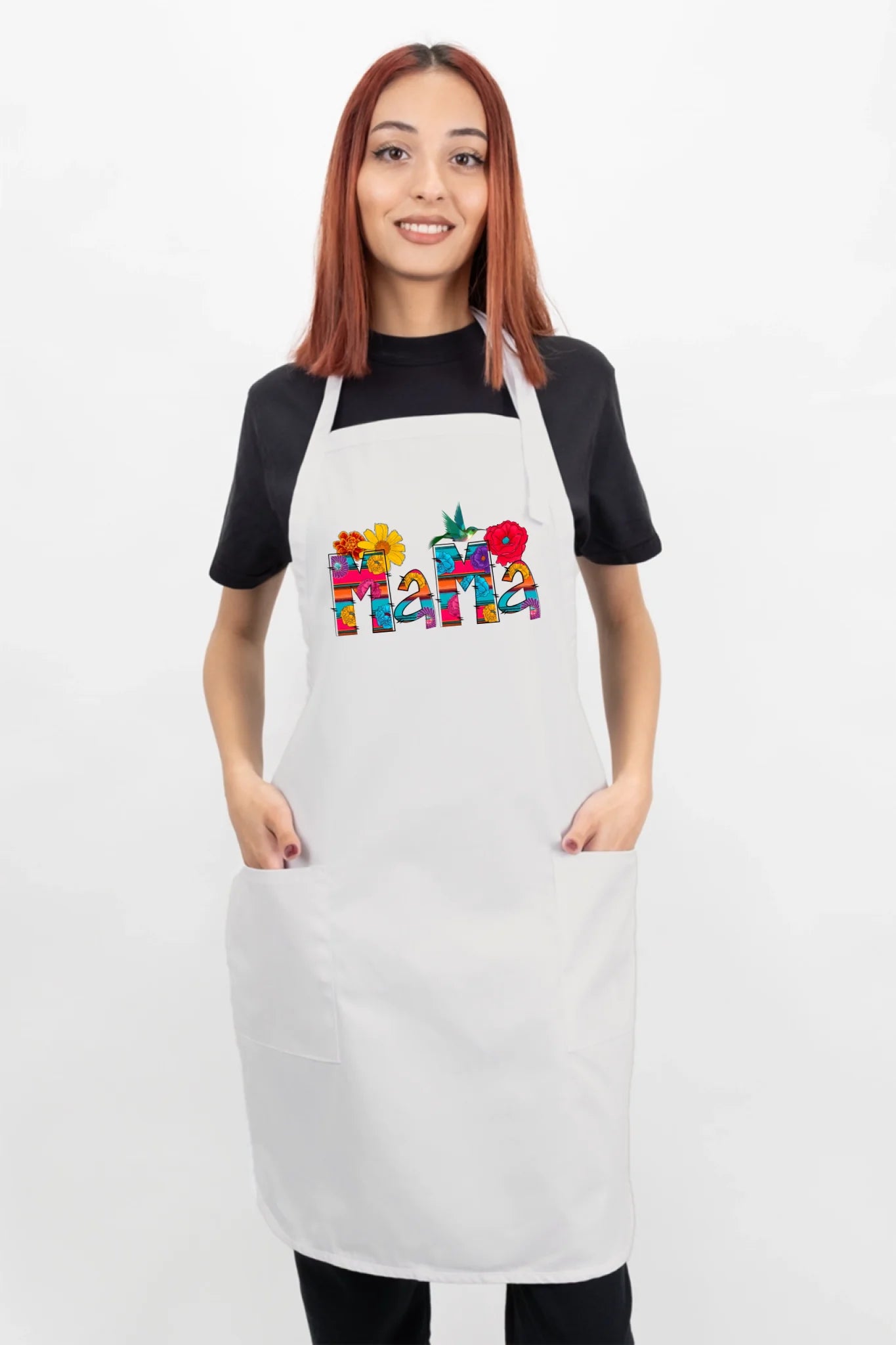 Vibrant Floral Serape Mama Apron