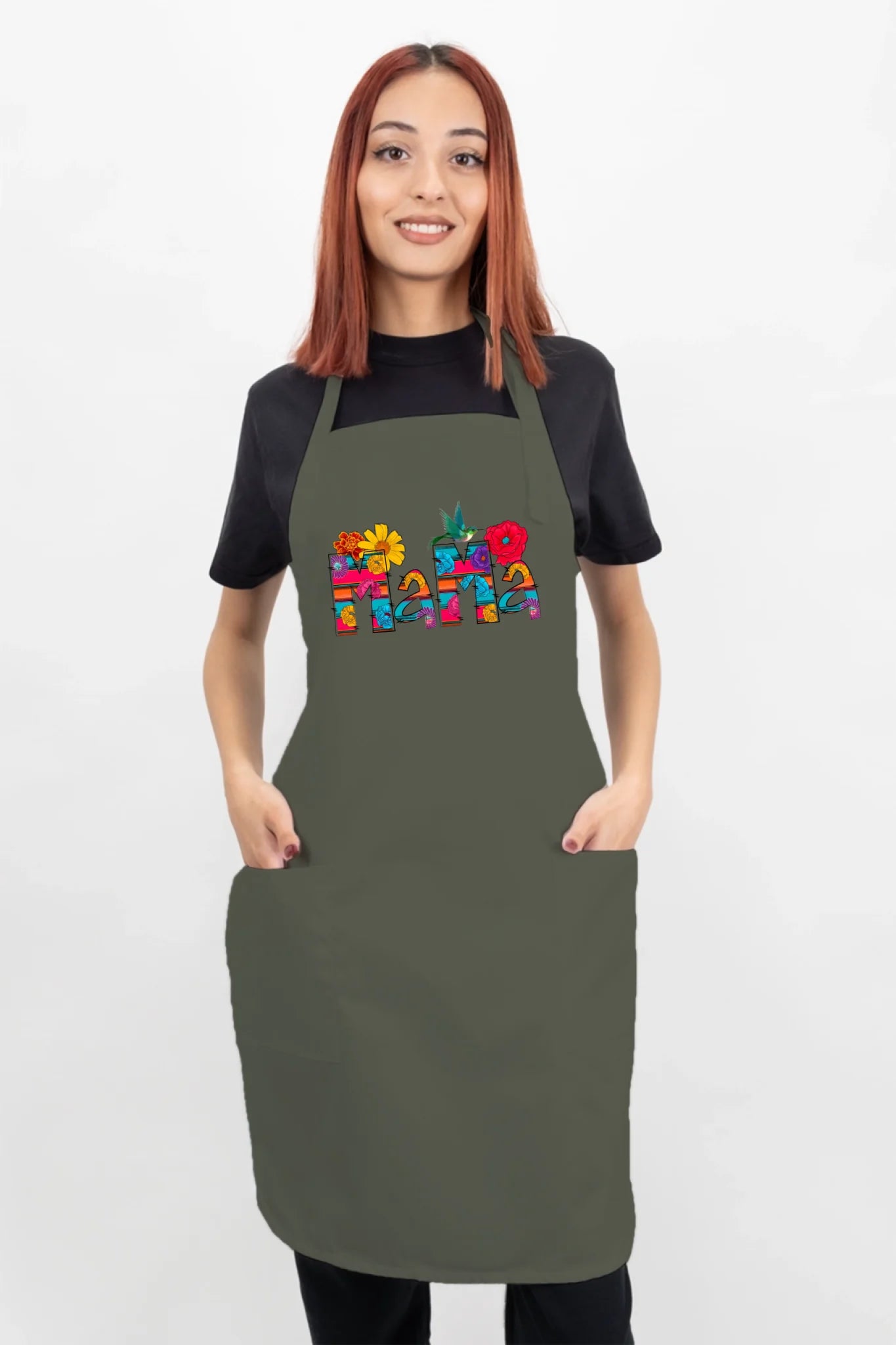 Vibrant Floral Serape Mama Apron