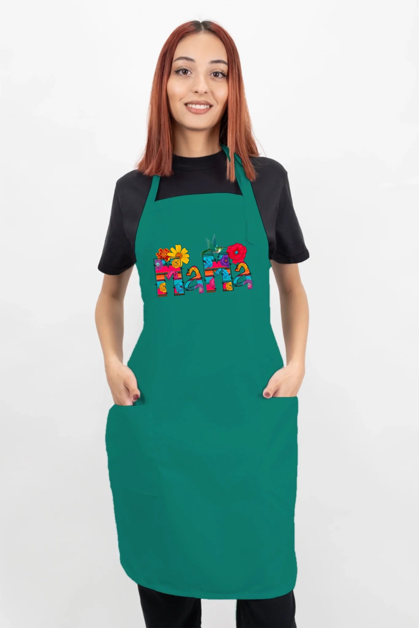 Vibrant Floral Serape Mama Apron