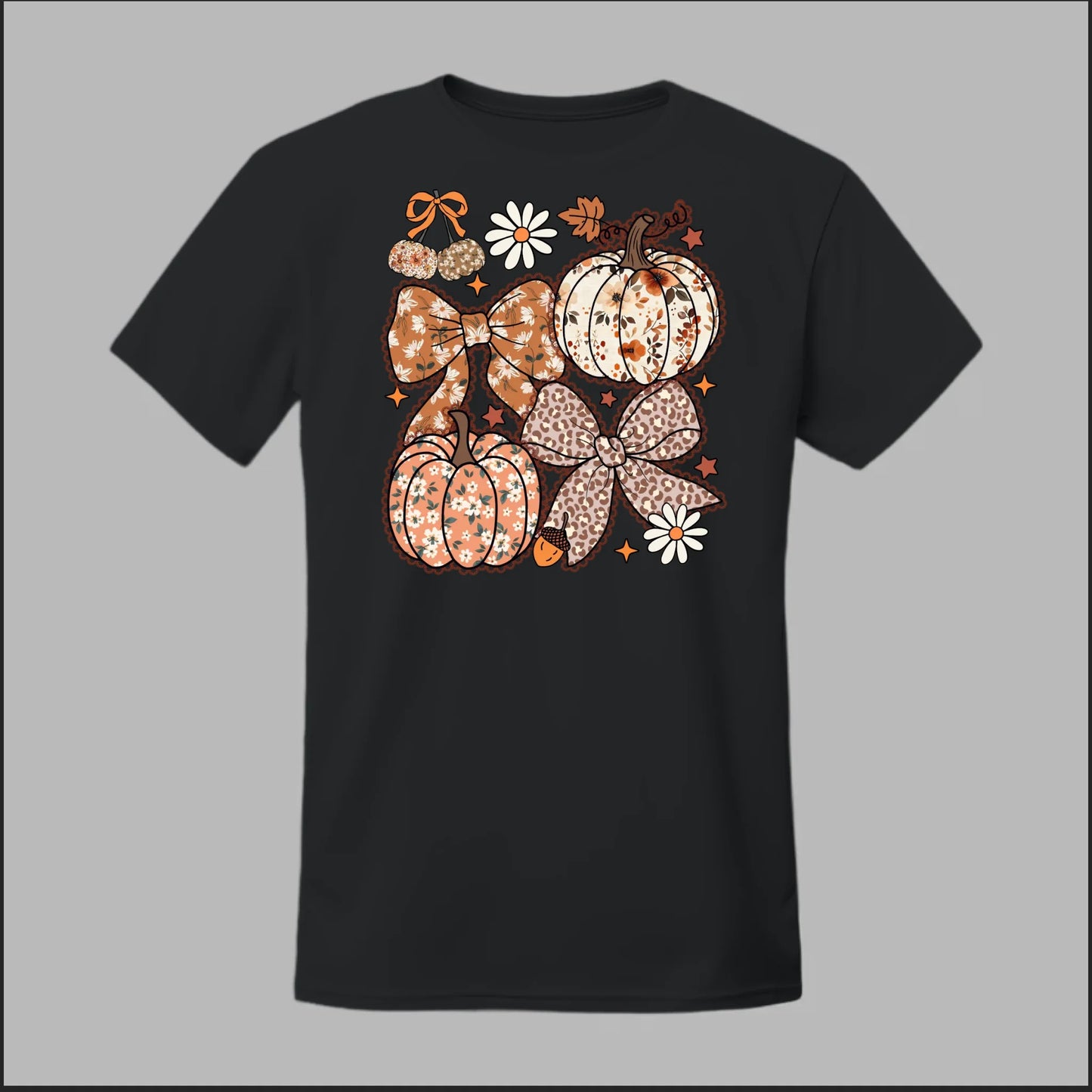 Floral Pumpkins & Bows Tee
