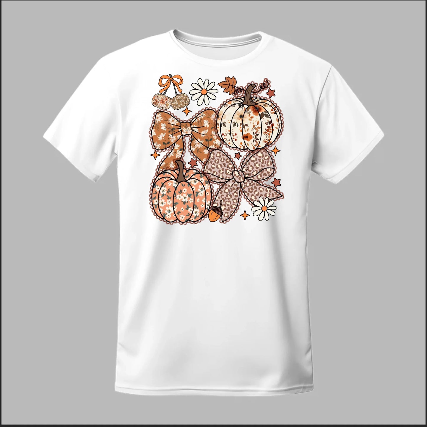 Floral Pumpkins & Bows Tee