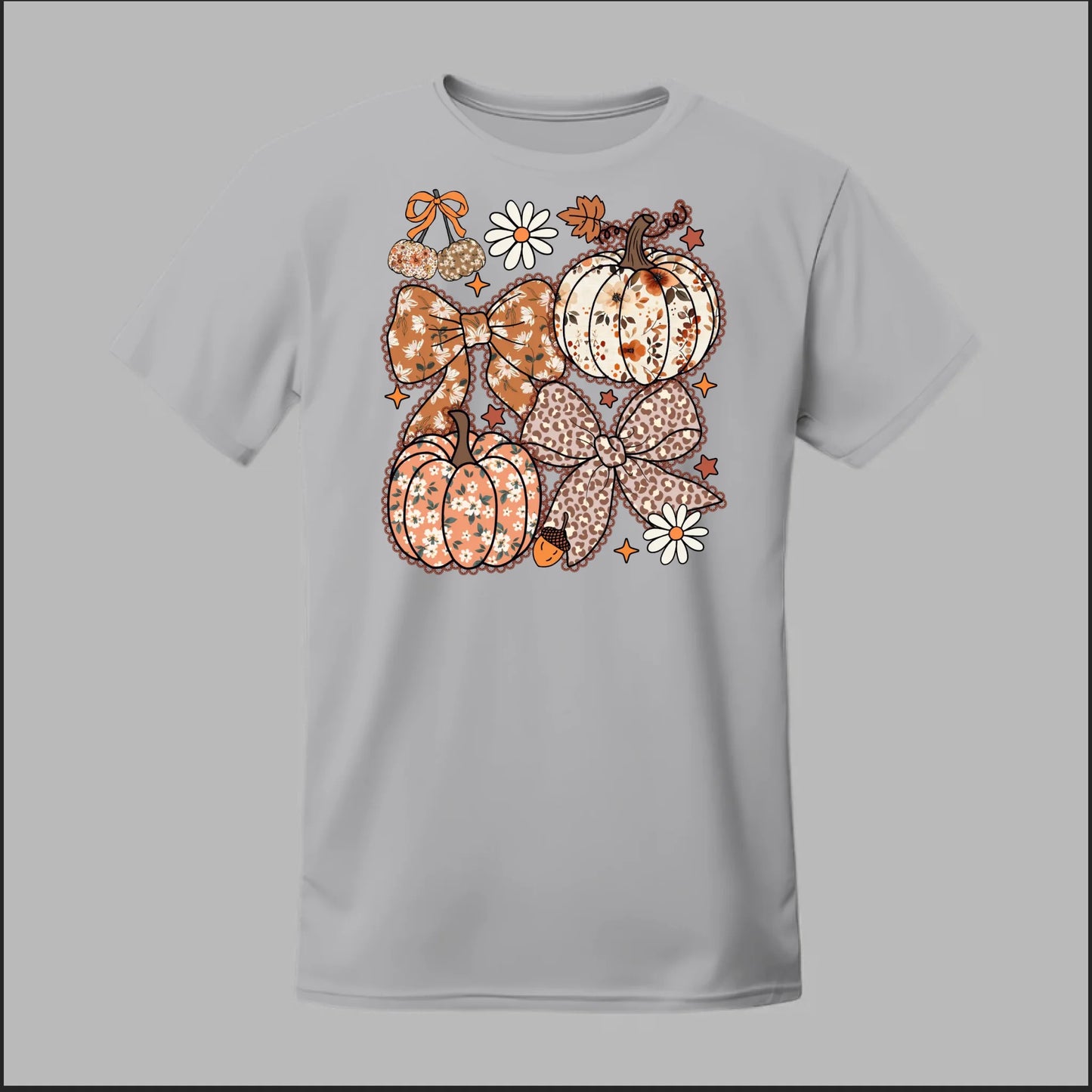 Floral Pumpkins & Bows Tee