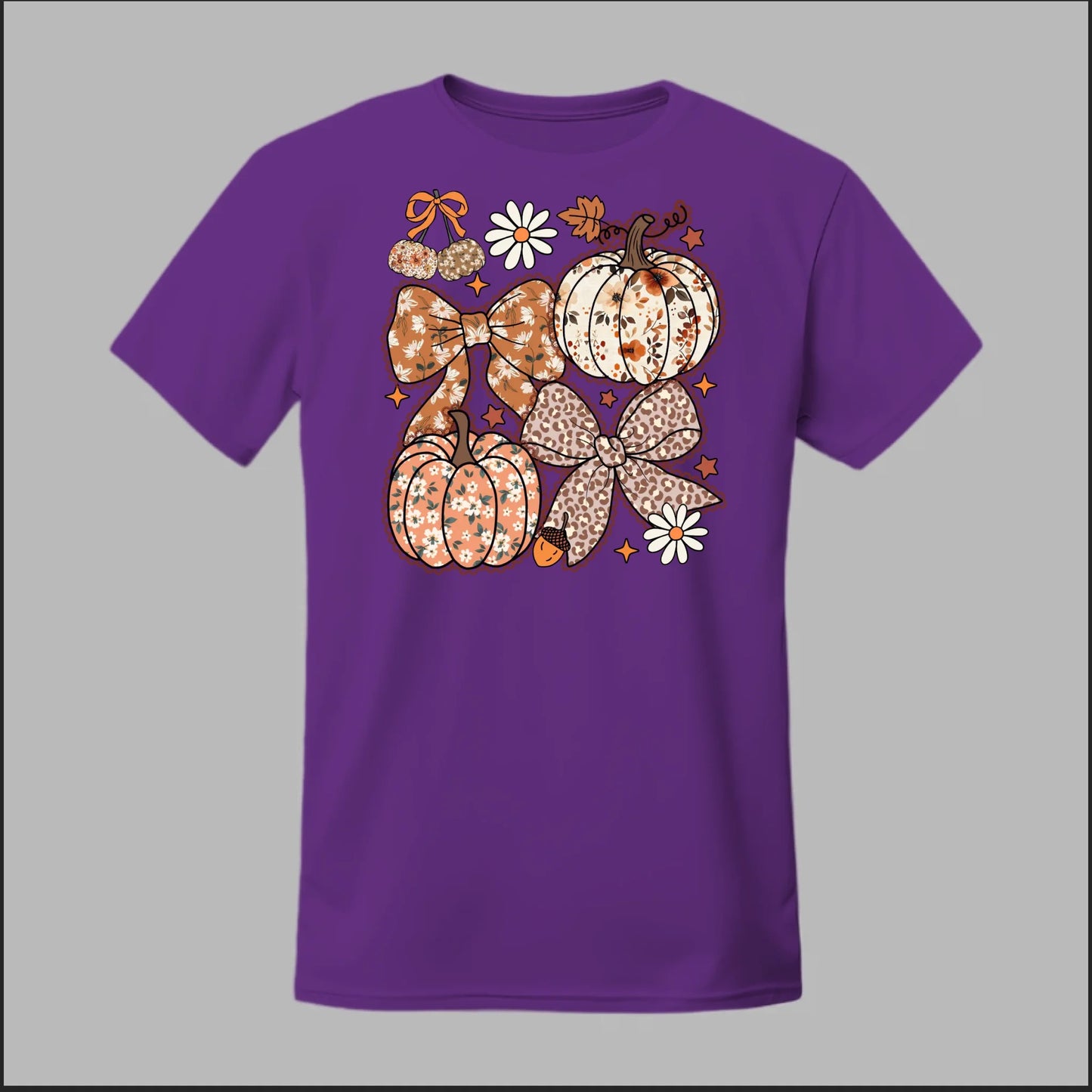 Floral Pumpkins & Bows Tee