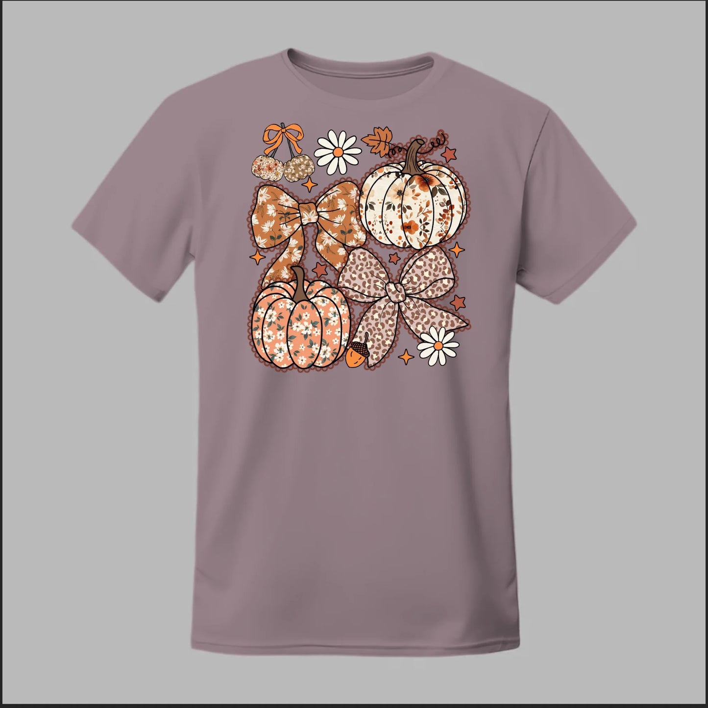 Floral Pumpkins & Bows Tee