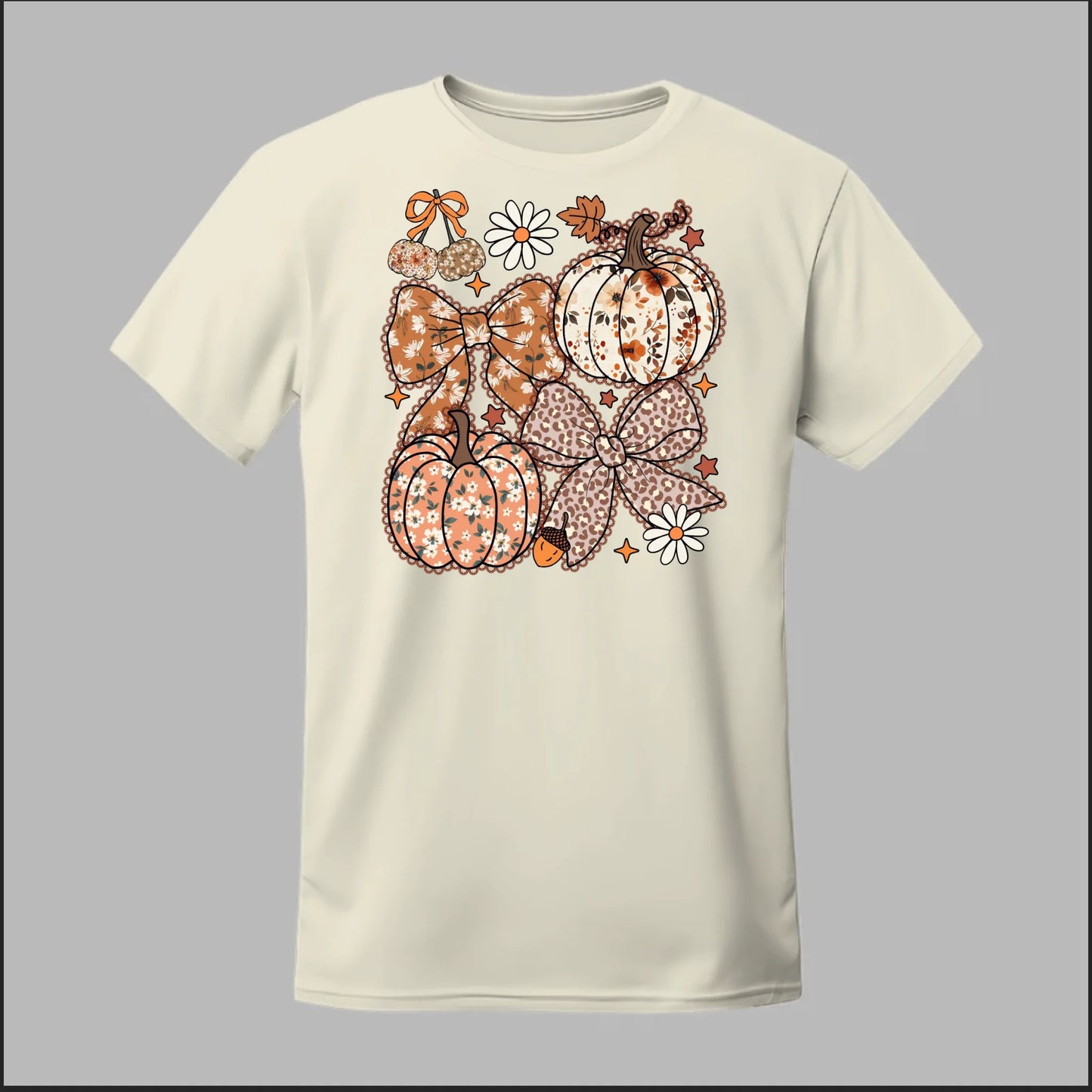 Floral Pumpkins & Bows Tee