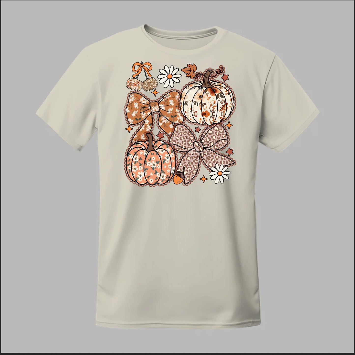 Floral Pumpkins & Bows Tee