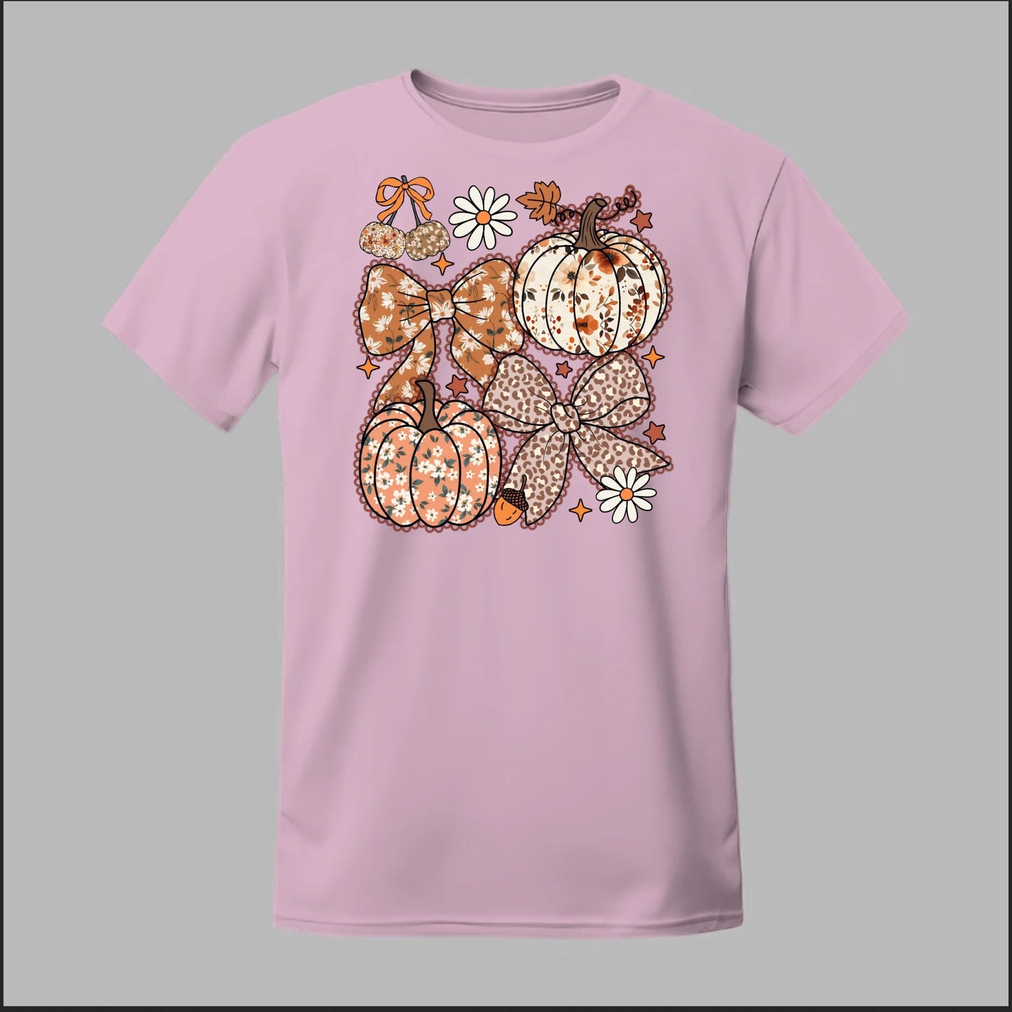 Floral Pumpkins & Bows Tee