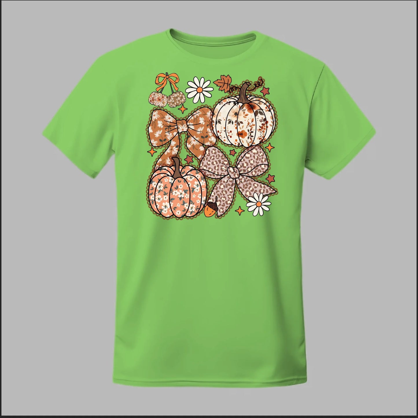 Floral Pumpkins & Bows Tee