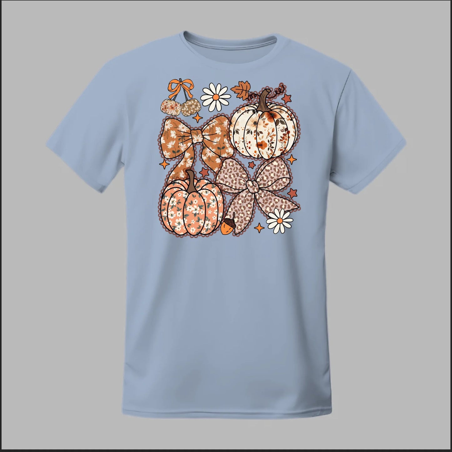 Floral Pumpkins & Bows Tee