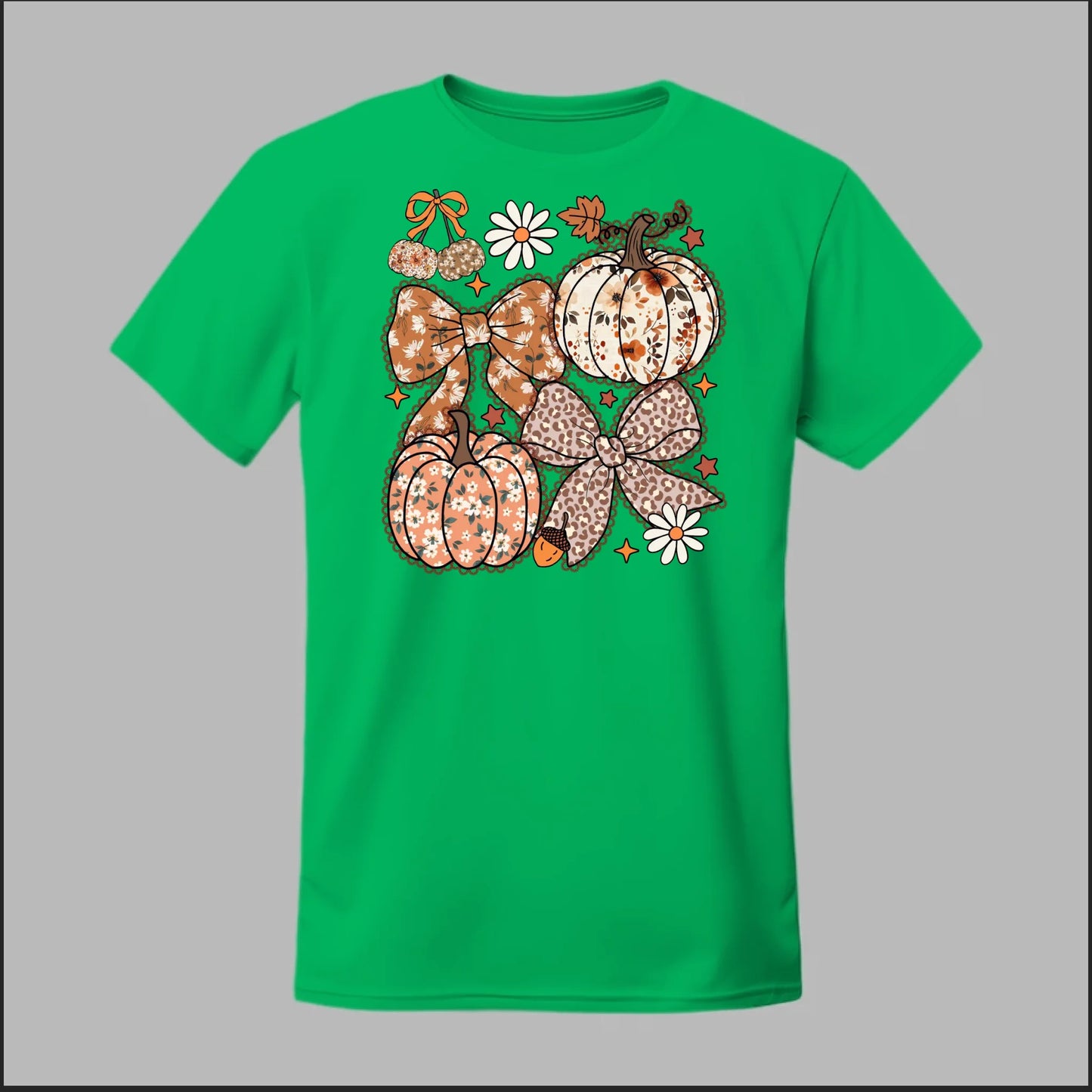 Floral Pumpkins & Bows Tee