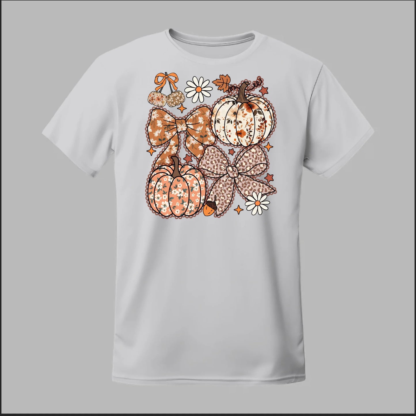 Floral Pumpkins & Bows Tee