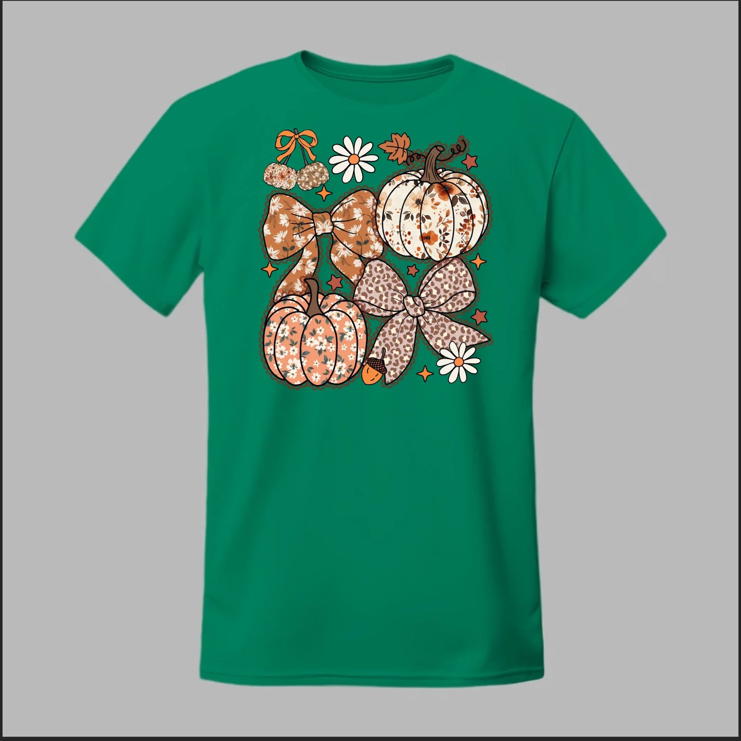 Floral Pumpkins & Bows Tee