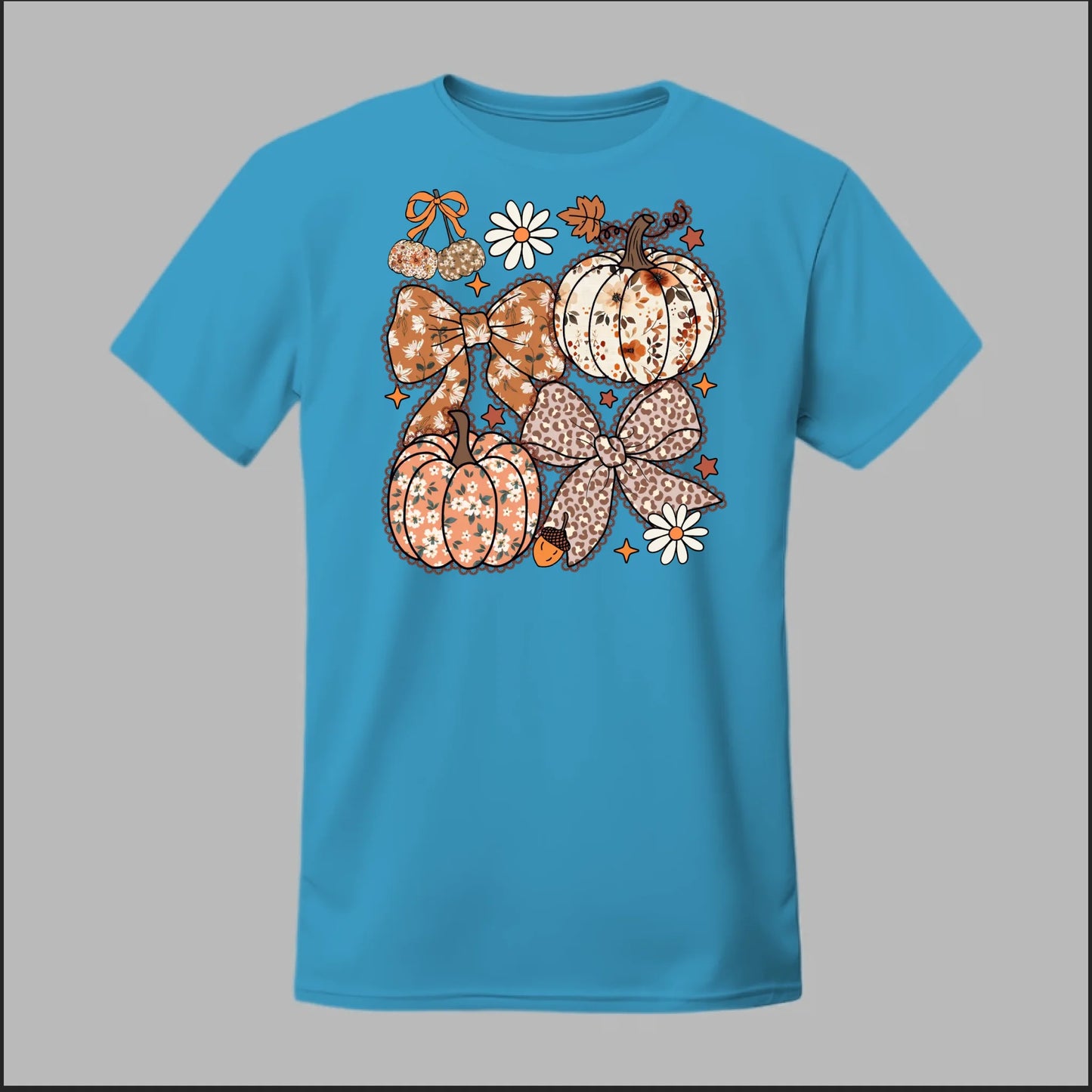 Floral Pumpkins & Bows Tee
