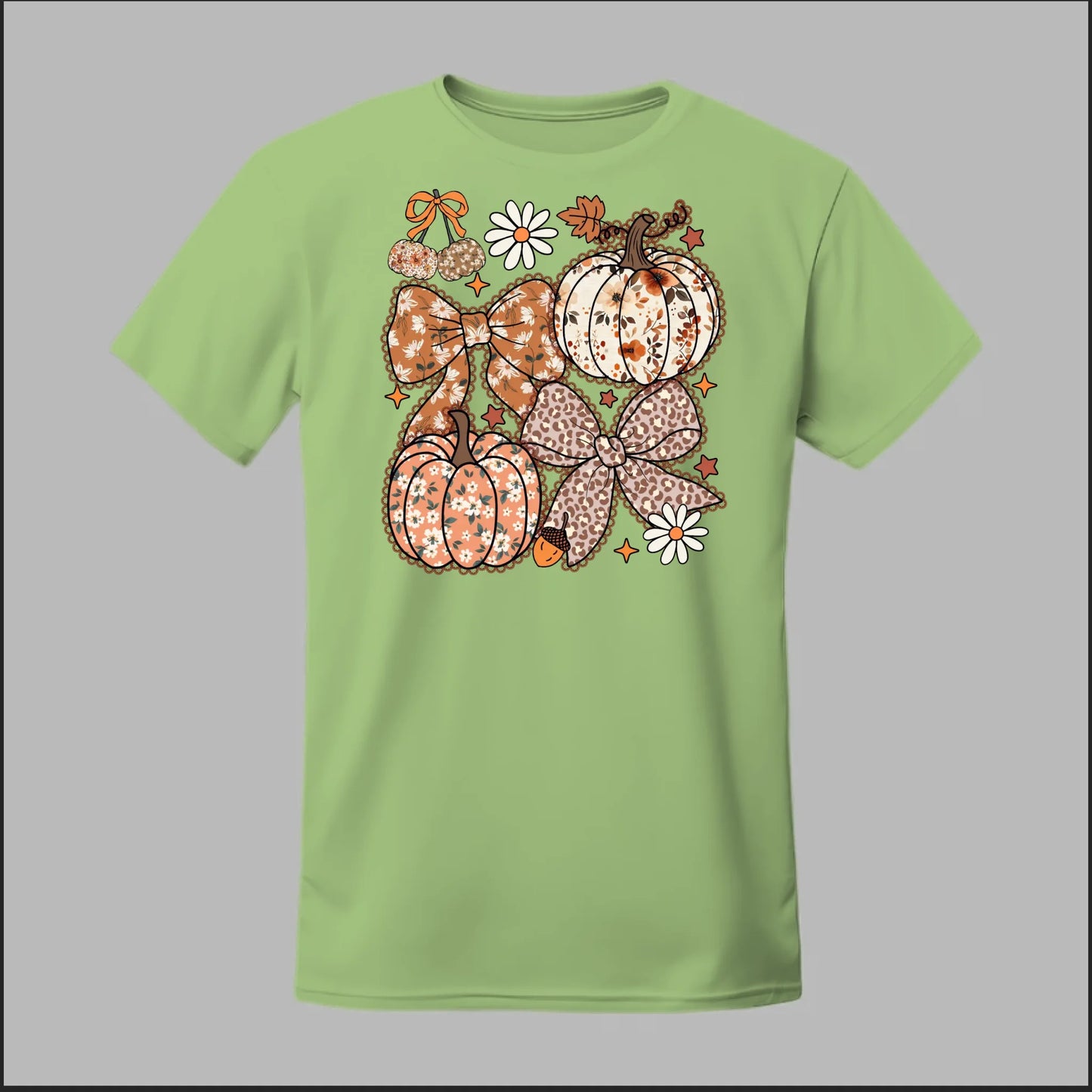 Floral Pumpkins & Bows Tee