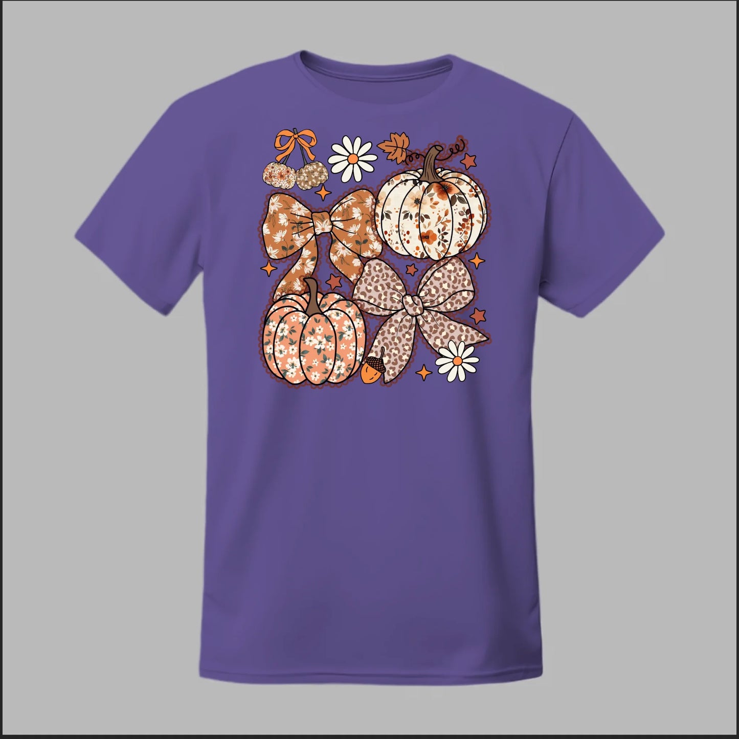 Floral Pumpkins & Bows Tee